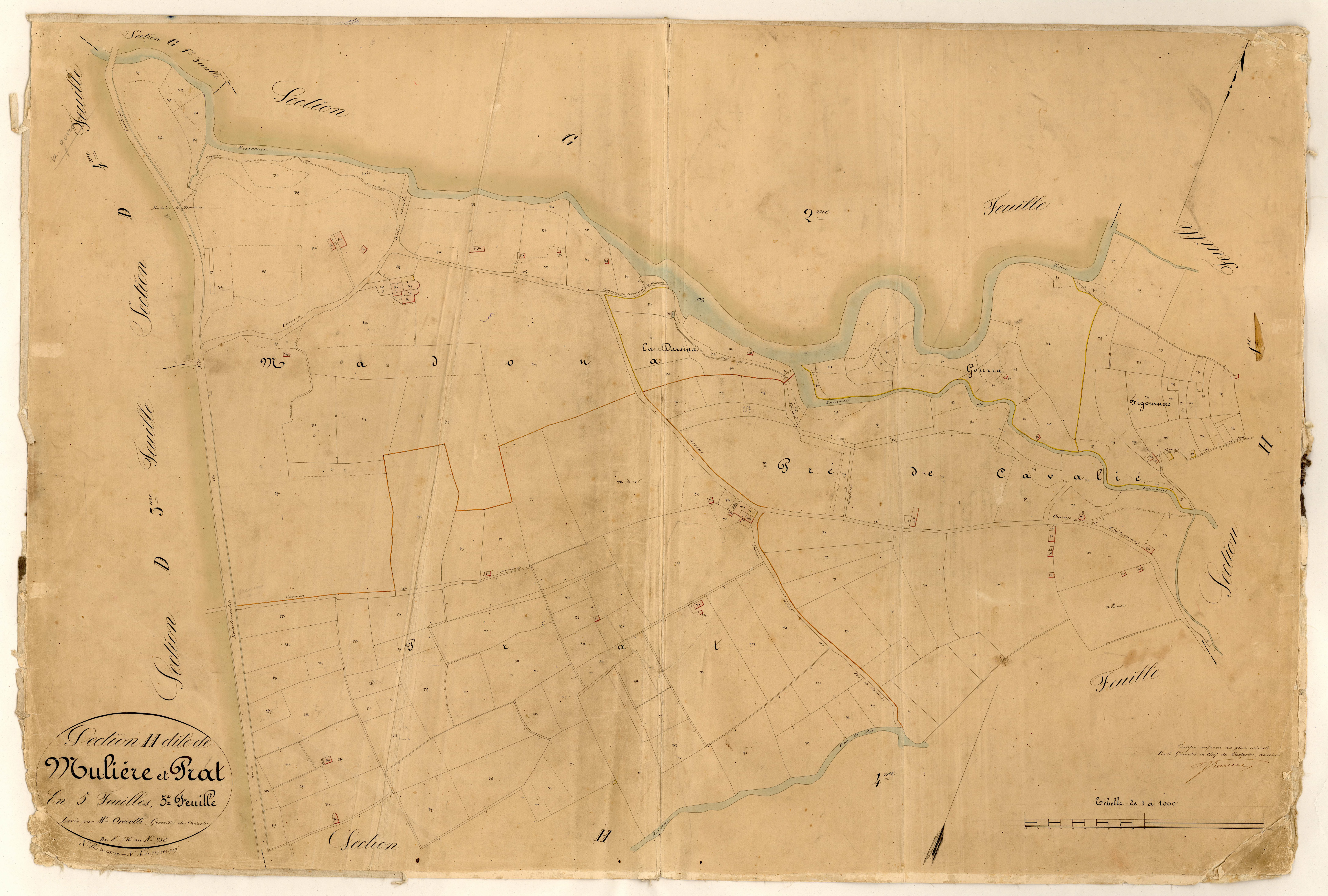 Muliere et Prat. - Plan de section, H5