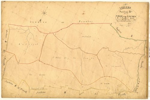 Ville et les Vignes. - Plan de section, B1