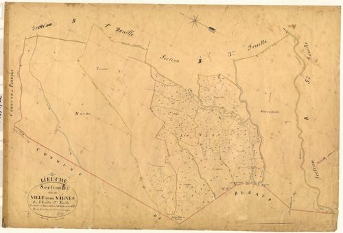Ville et les Vignes. - Plan de section, B2