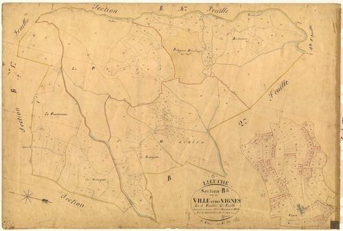 Ville et les Vignes. - Plan de section, B3