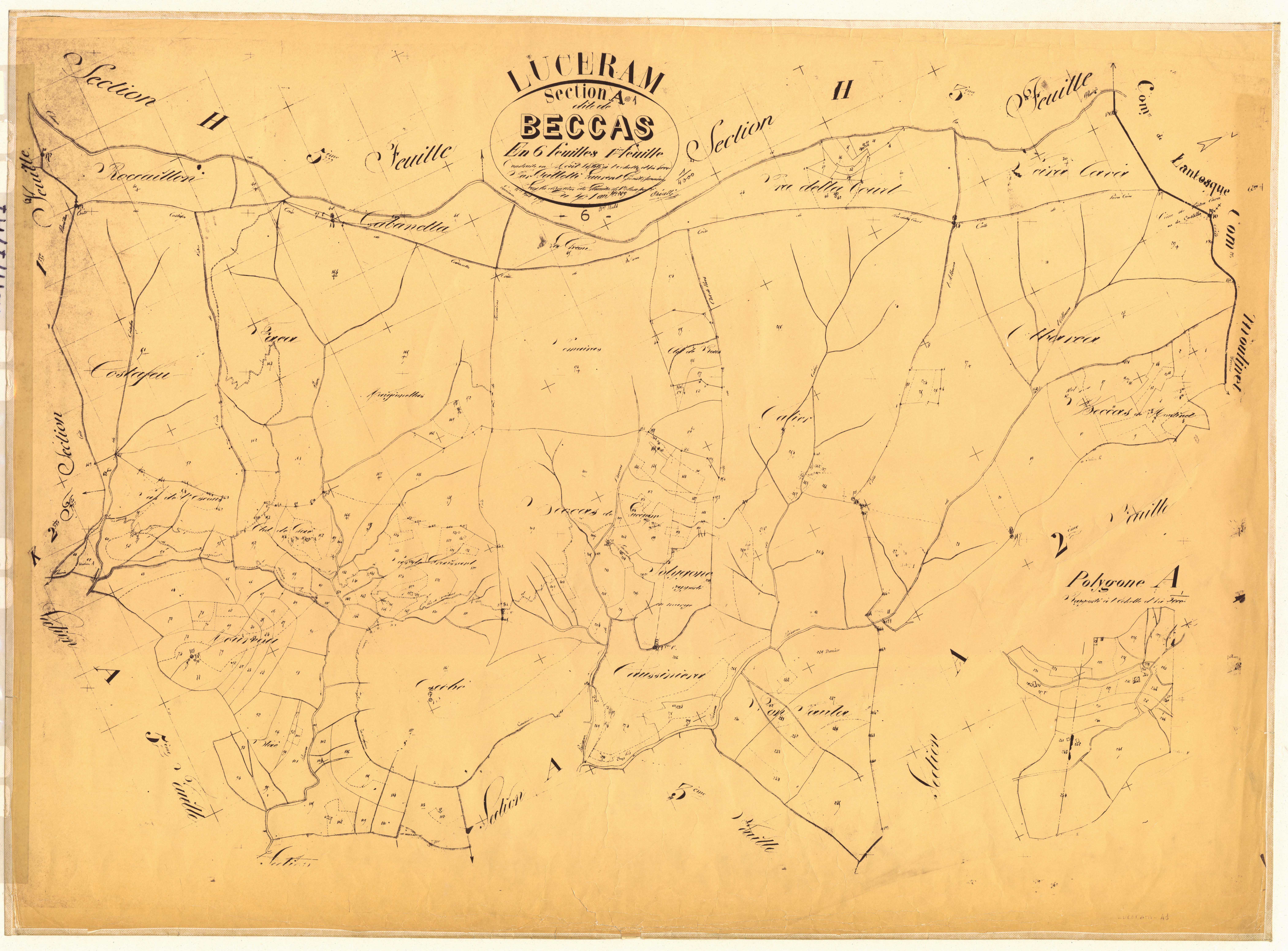 Beccas. - Plan de section, A1