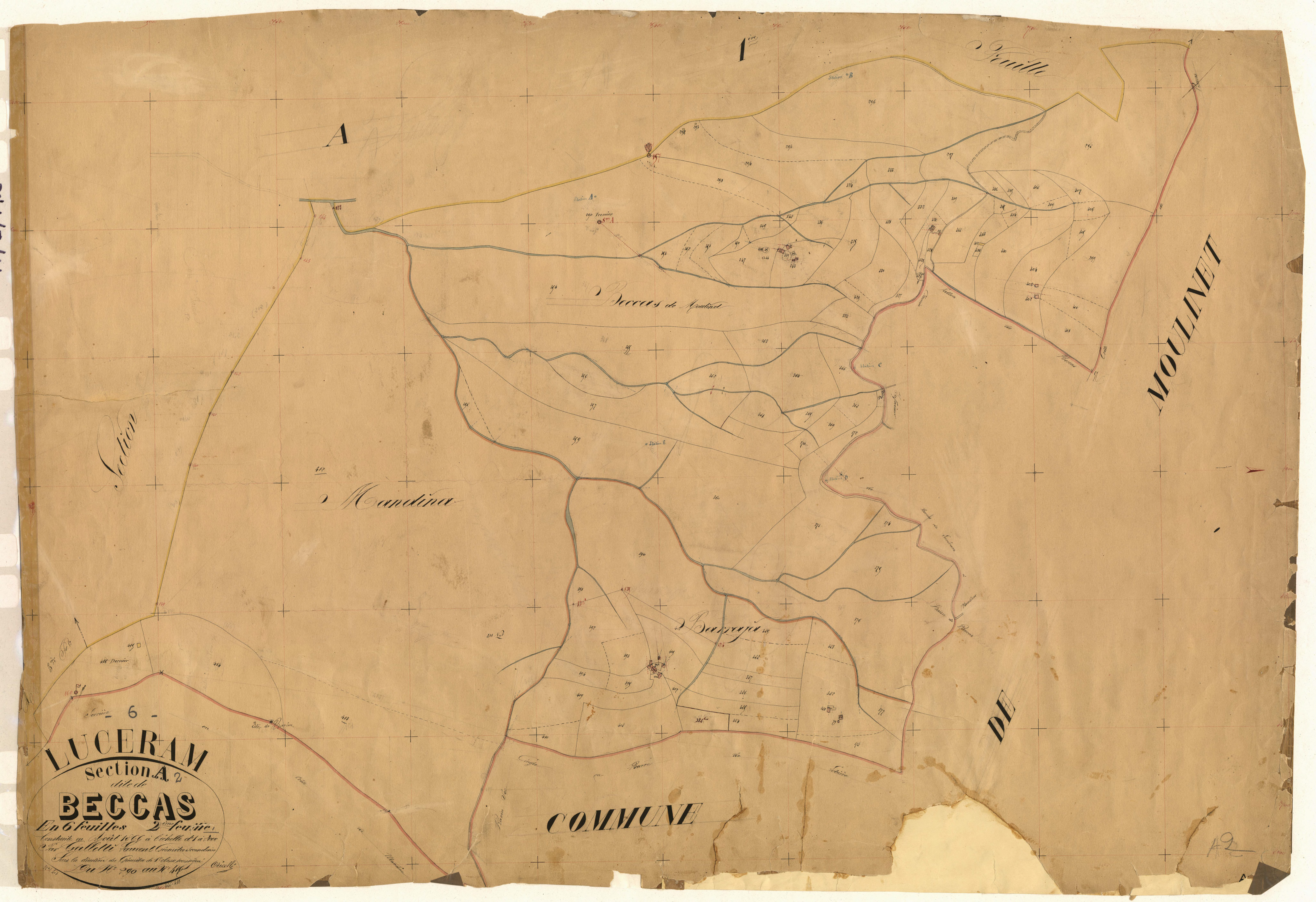 Beccas. - Plan de section, A2