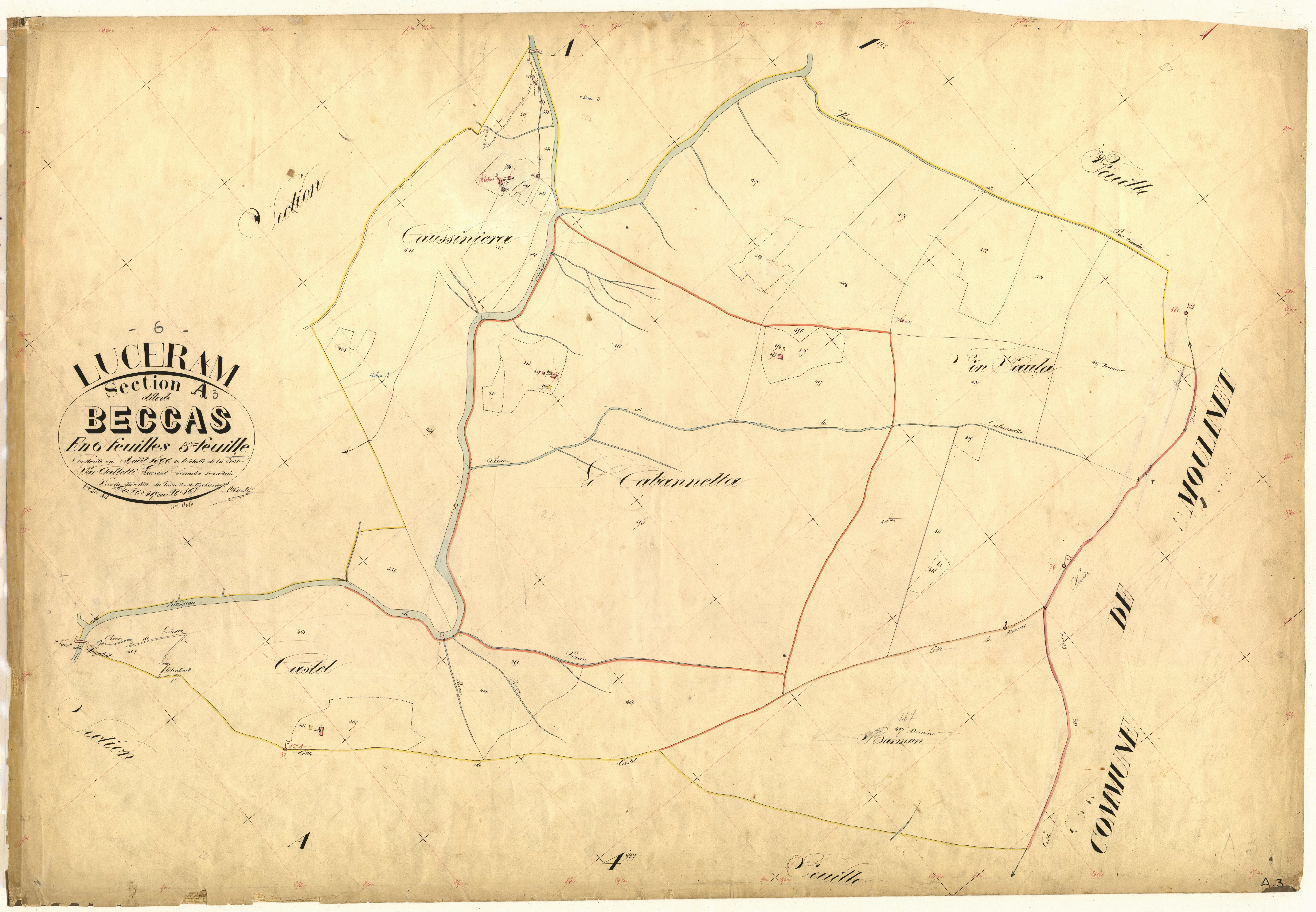 Beccas. - Plan de section, A3