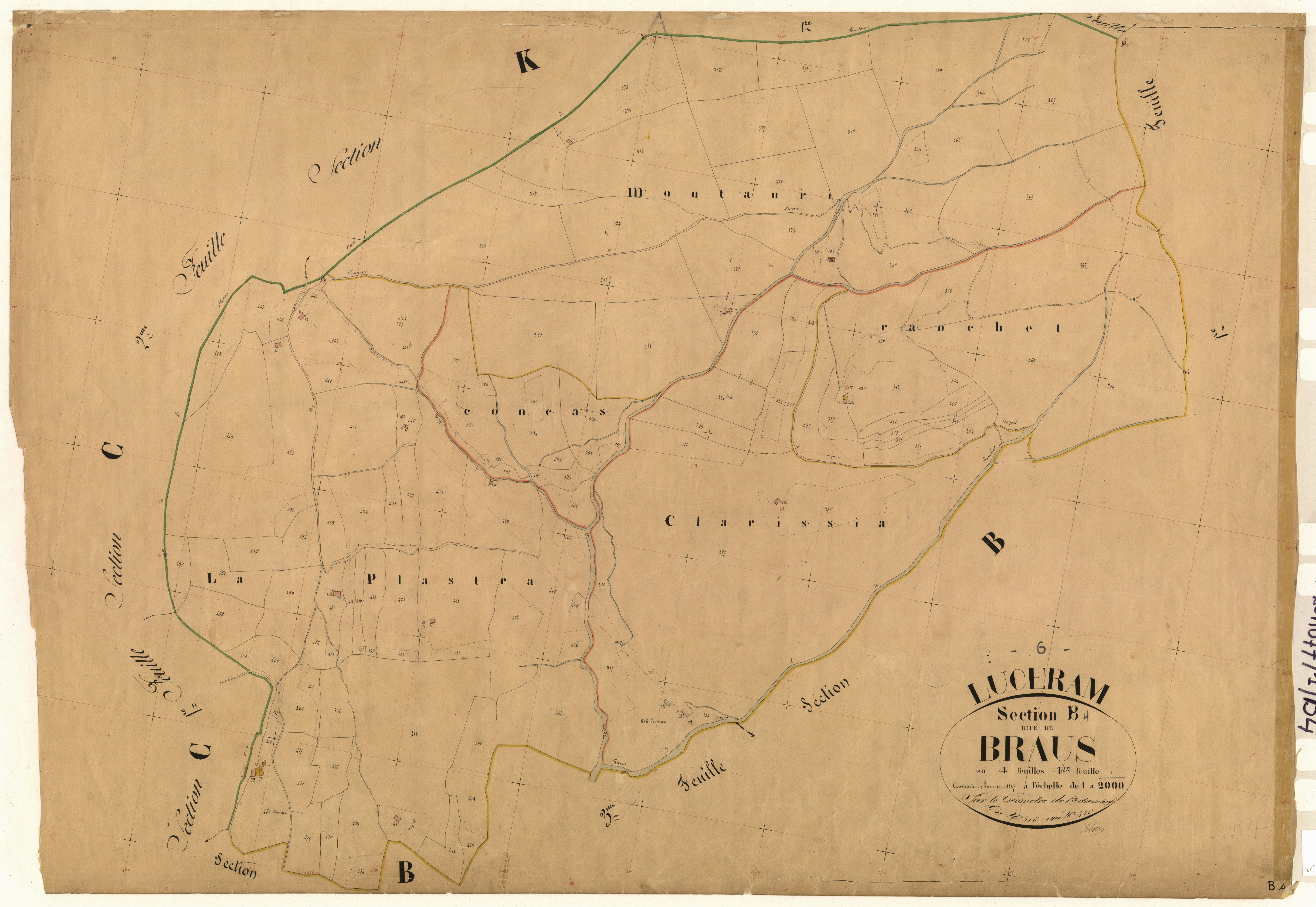 Braus. - Plan de section, B4