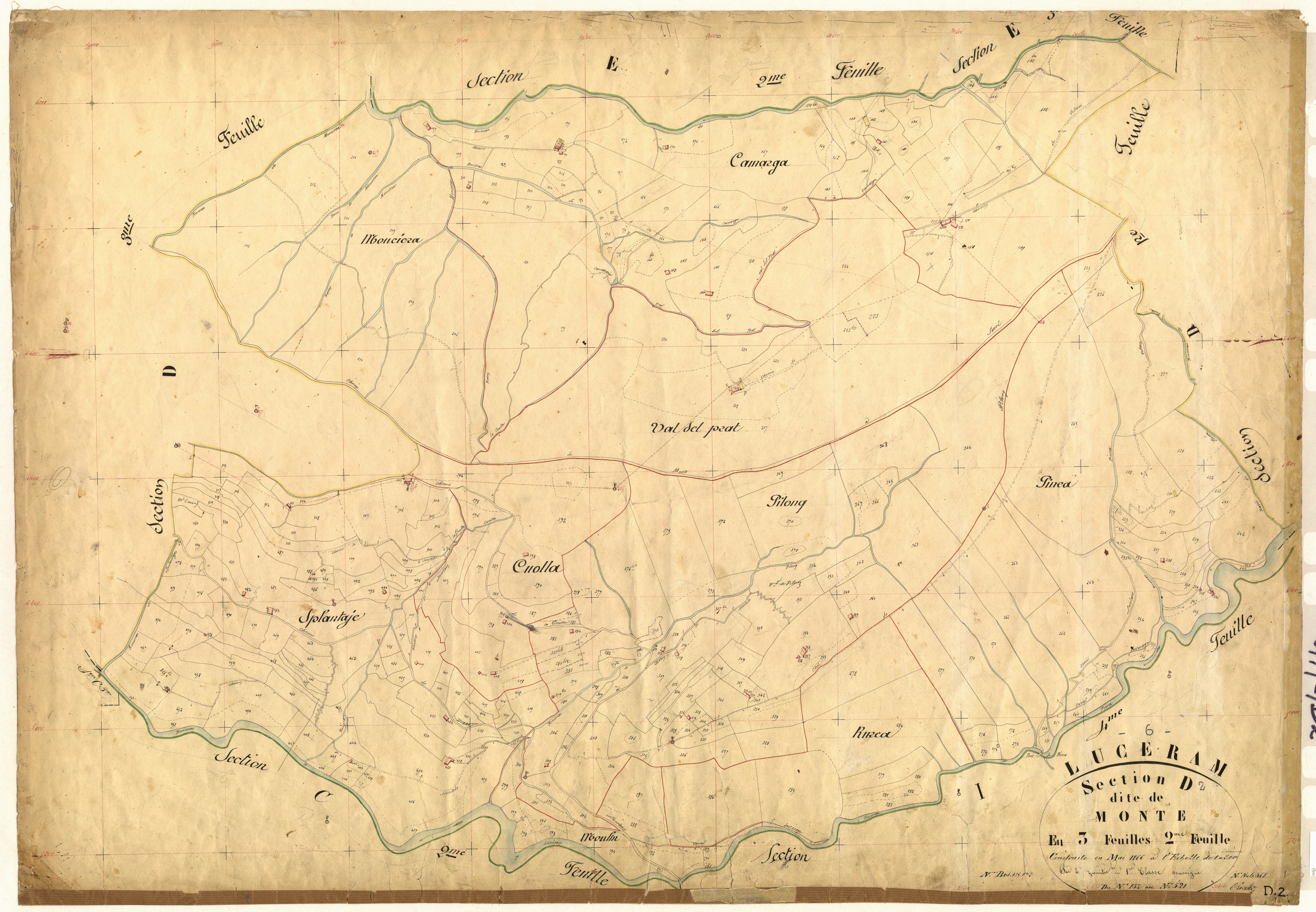 Monte. - Plan de section, D2