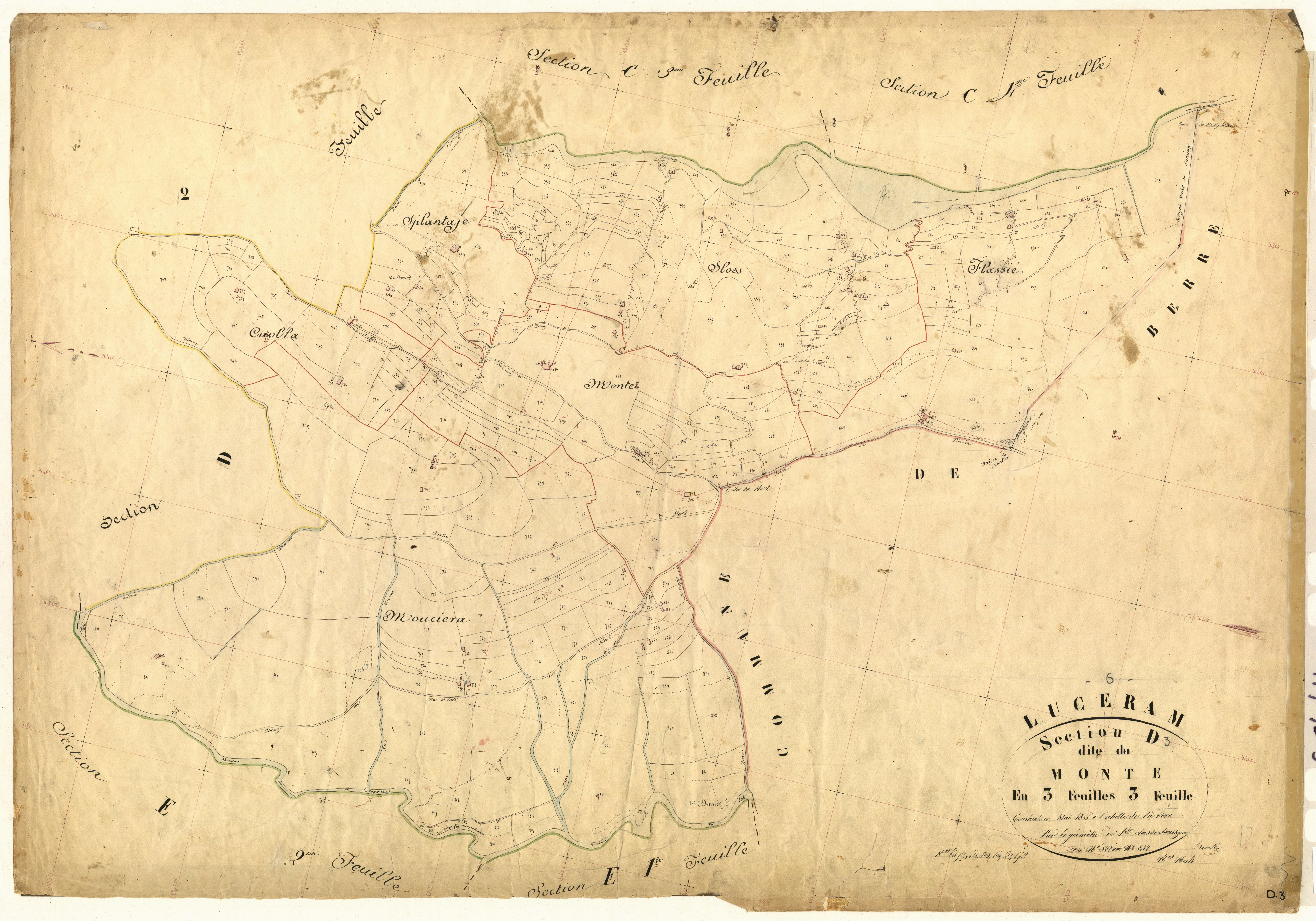 Monte. - Plan de section, D3