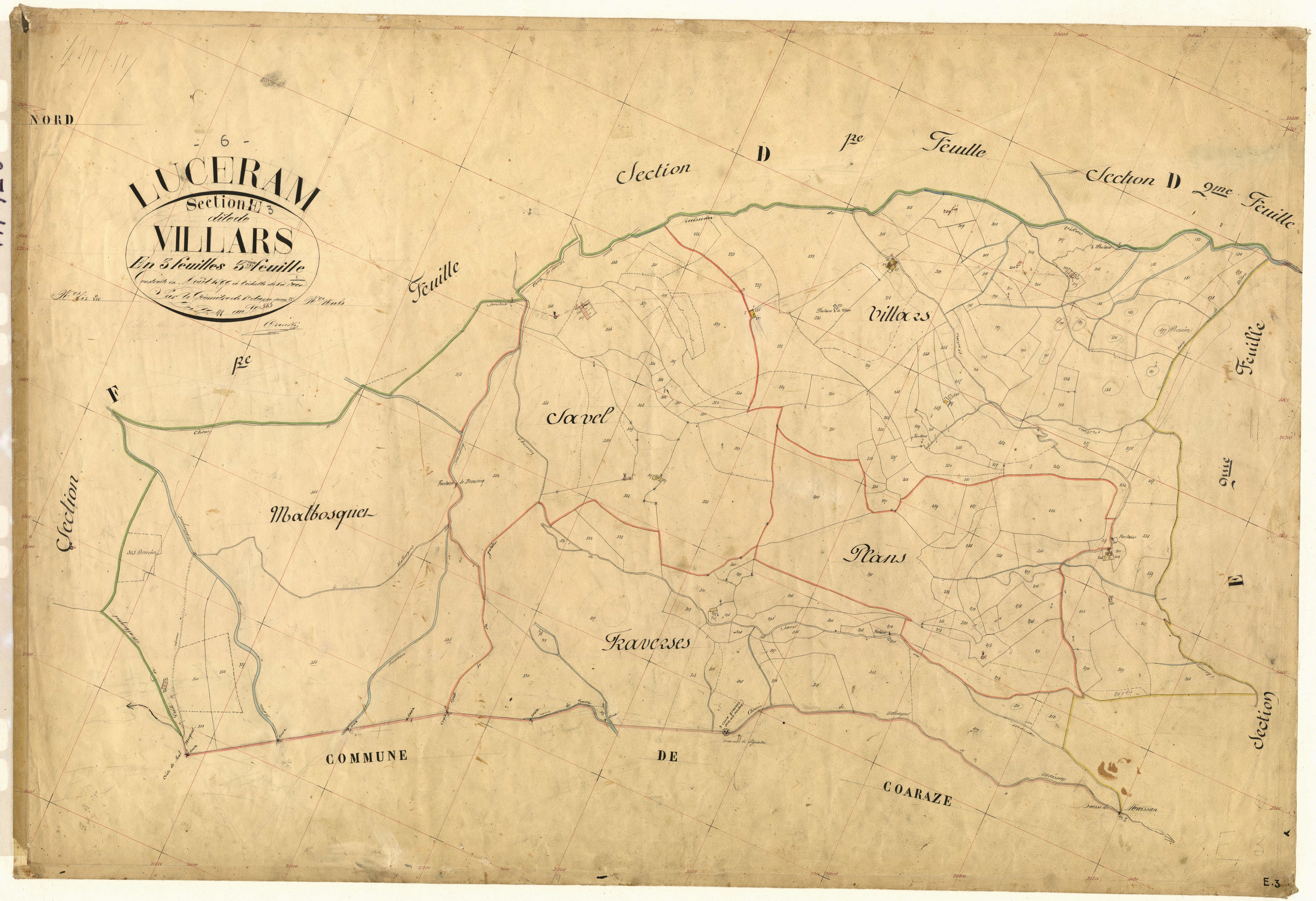 Villars. - Plan de section, E3