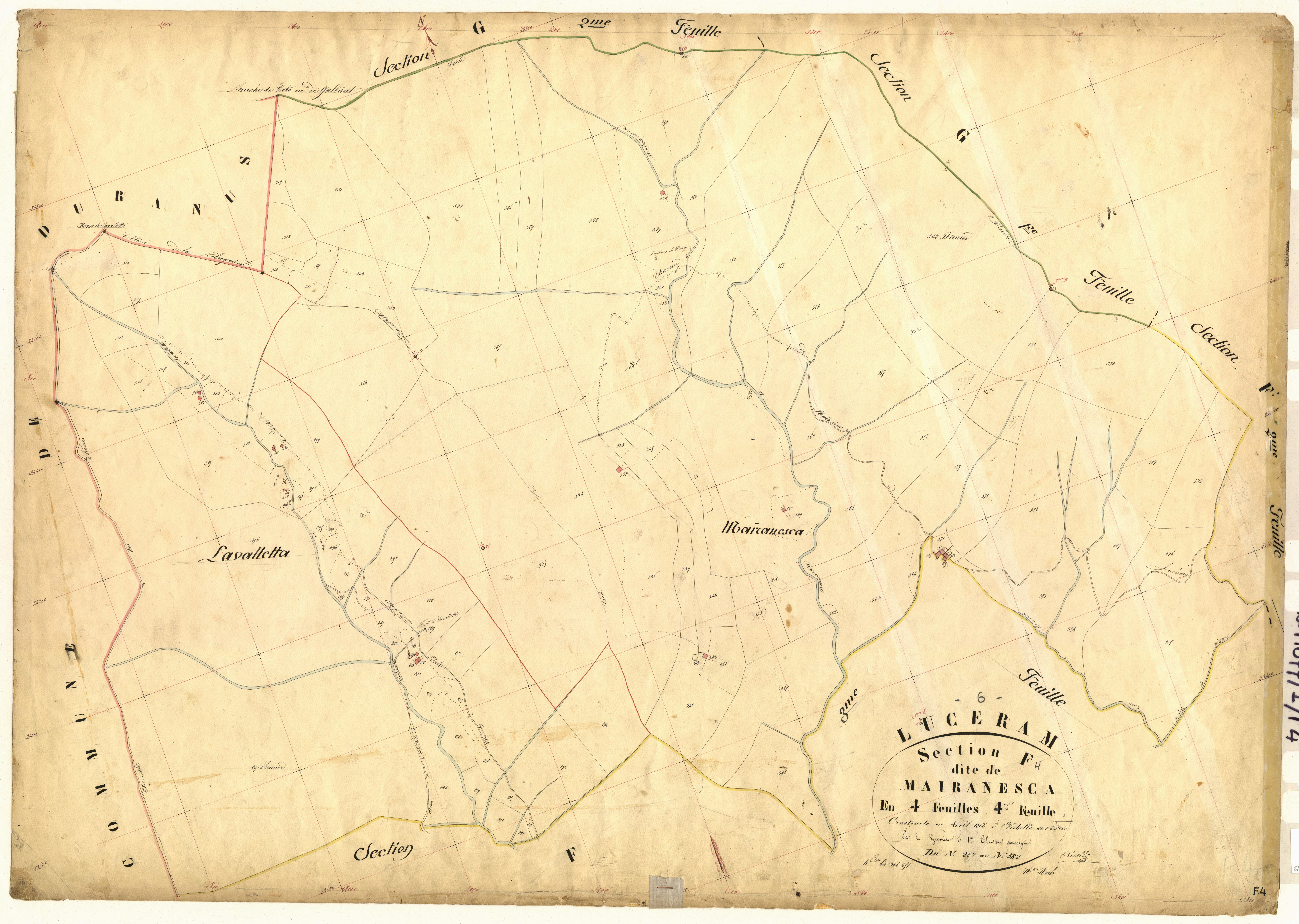 Mairanesca. - Plan de section, F4