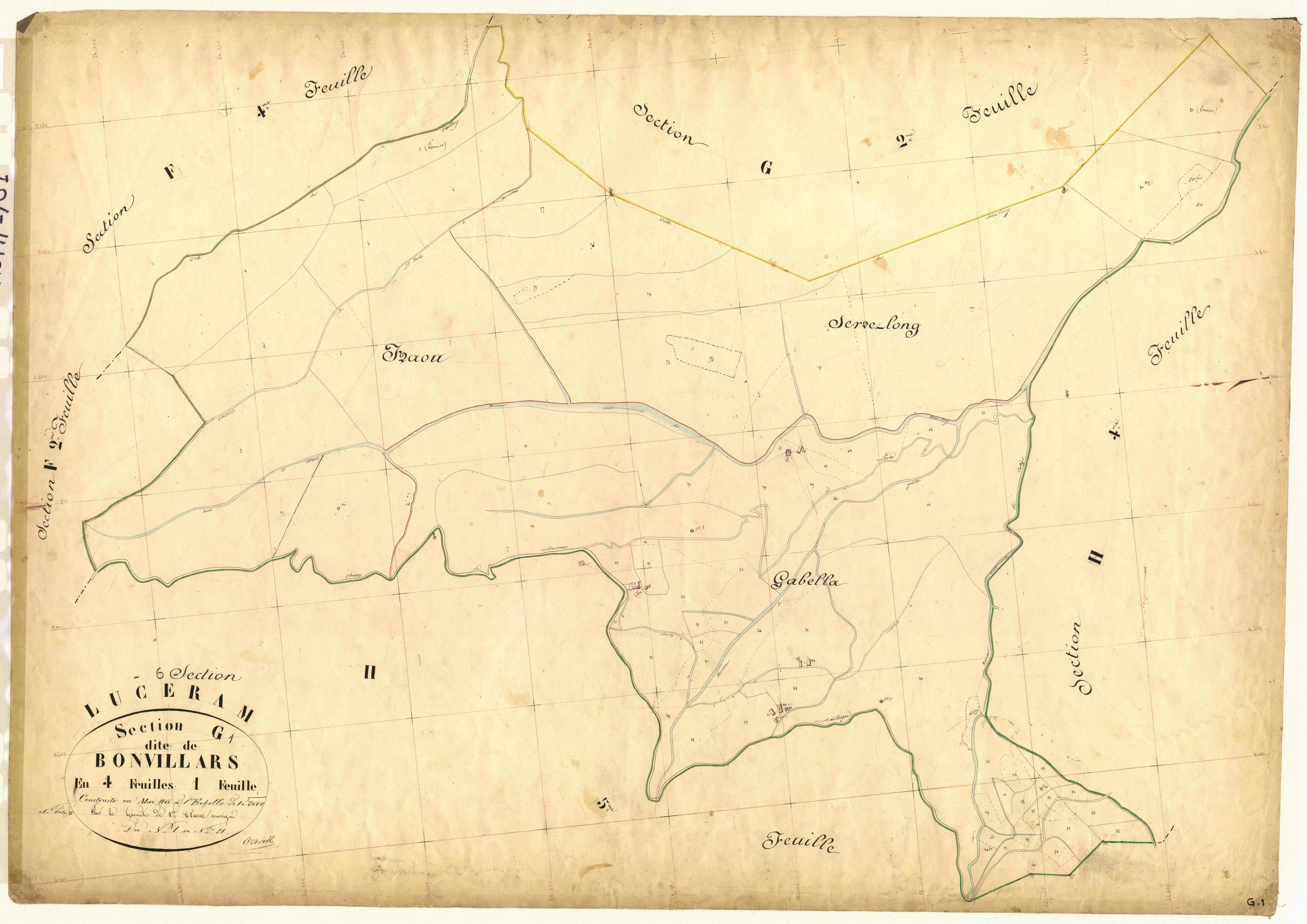 Bonvillars. - Plan de section, G1