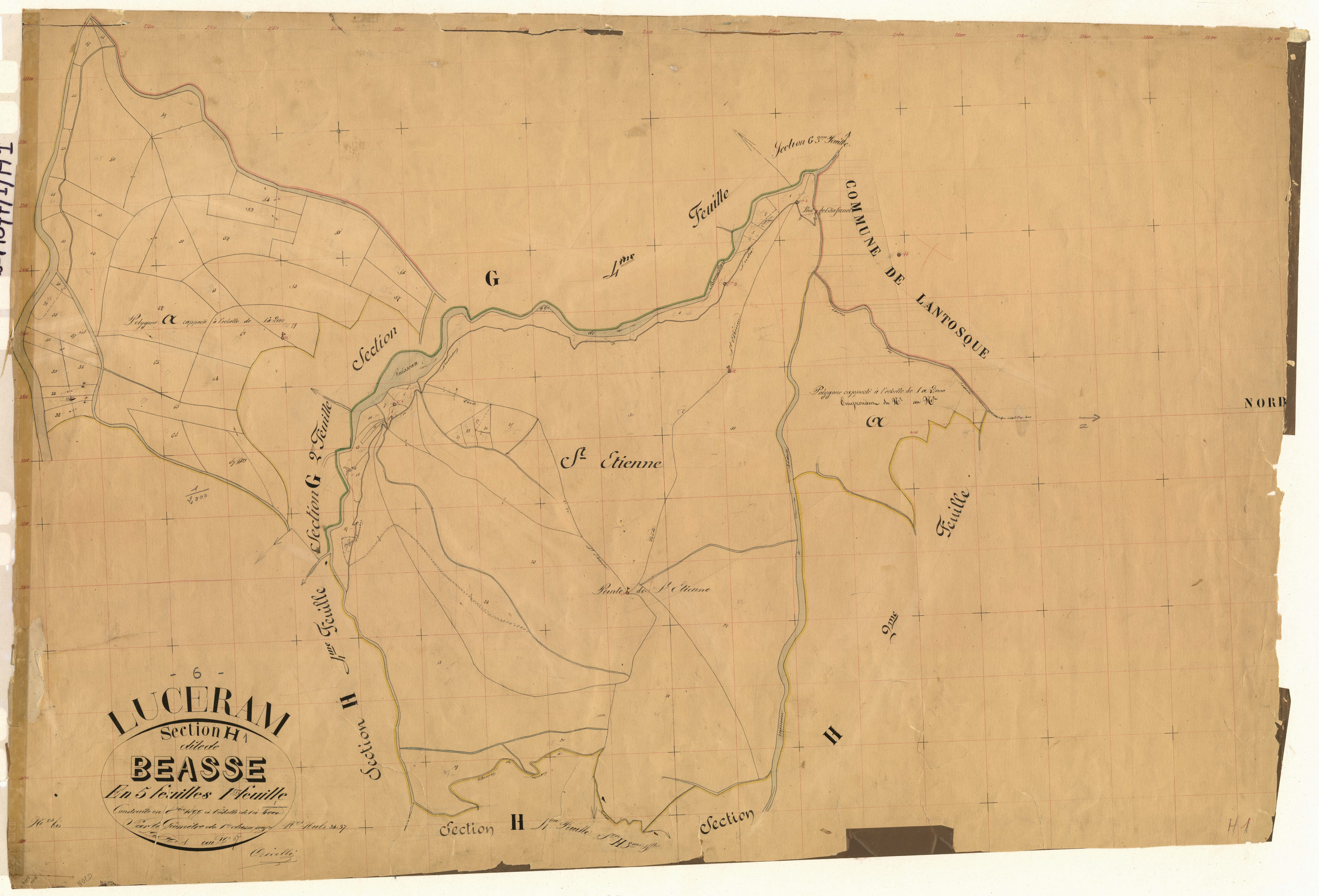 Beasse. - Plan de section, H1