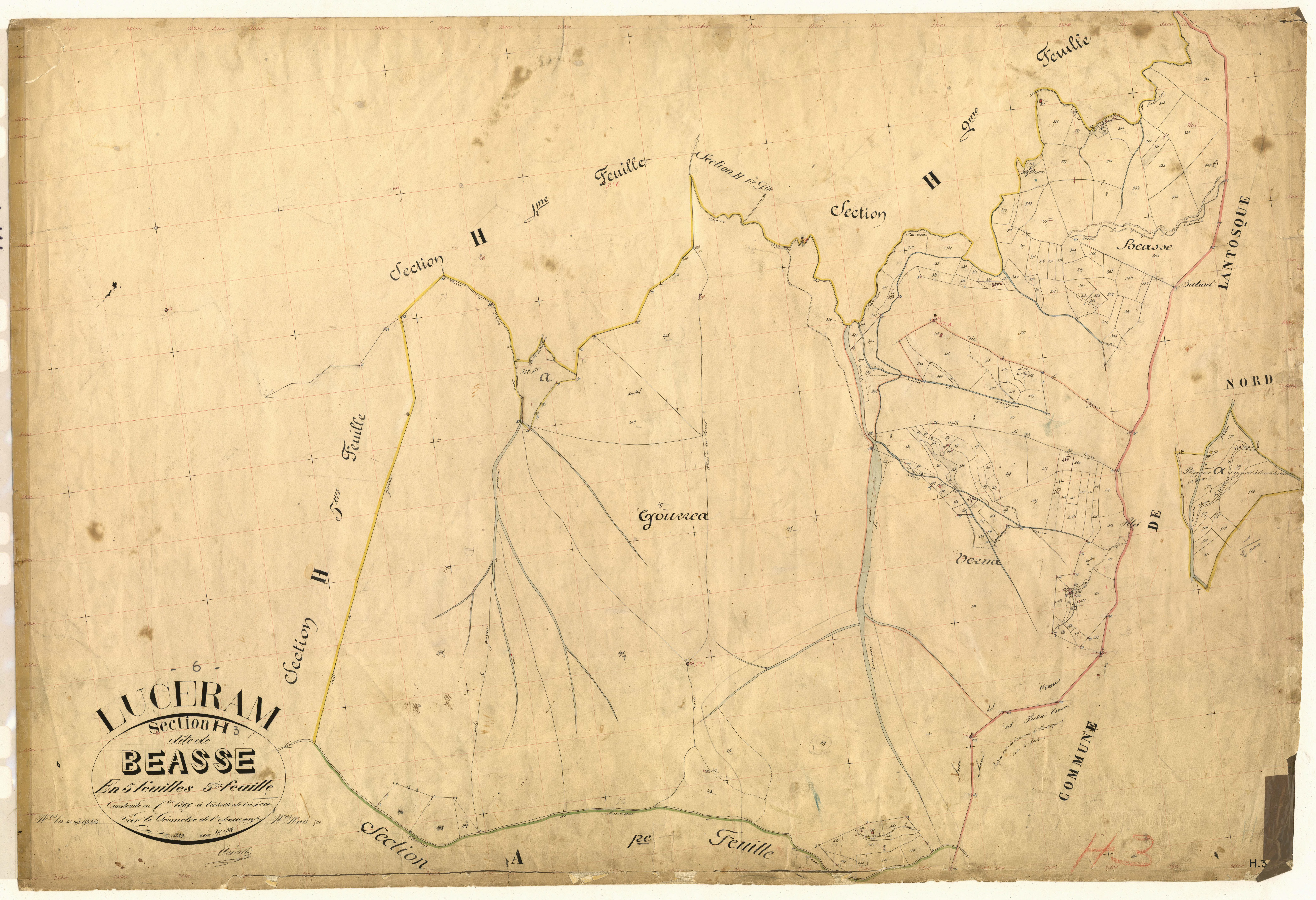 Beasse. - Plan de section, H3
