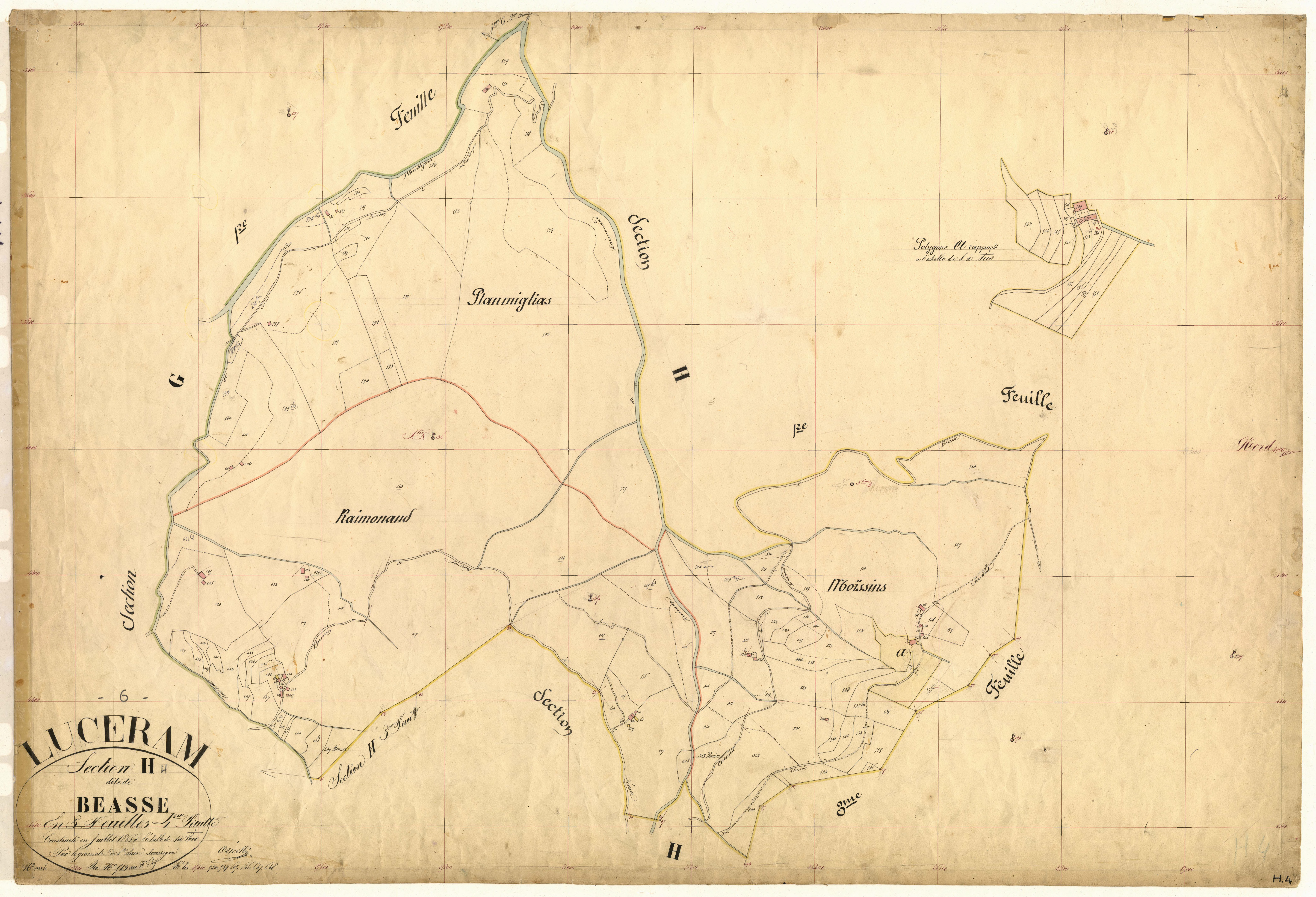 Beasse. - Plan de section, H4