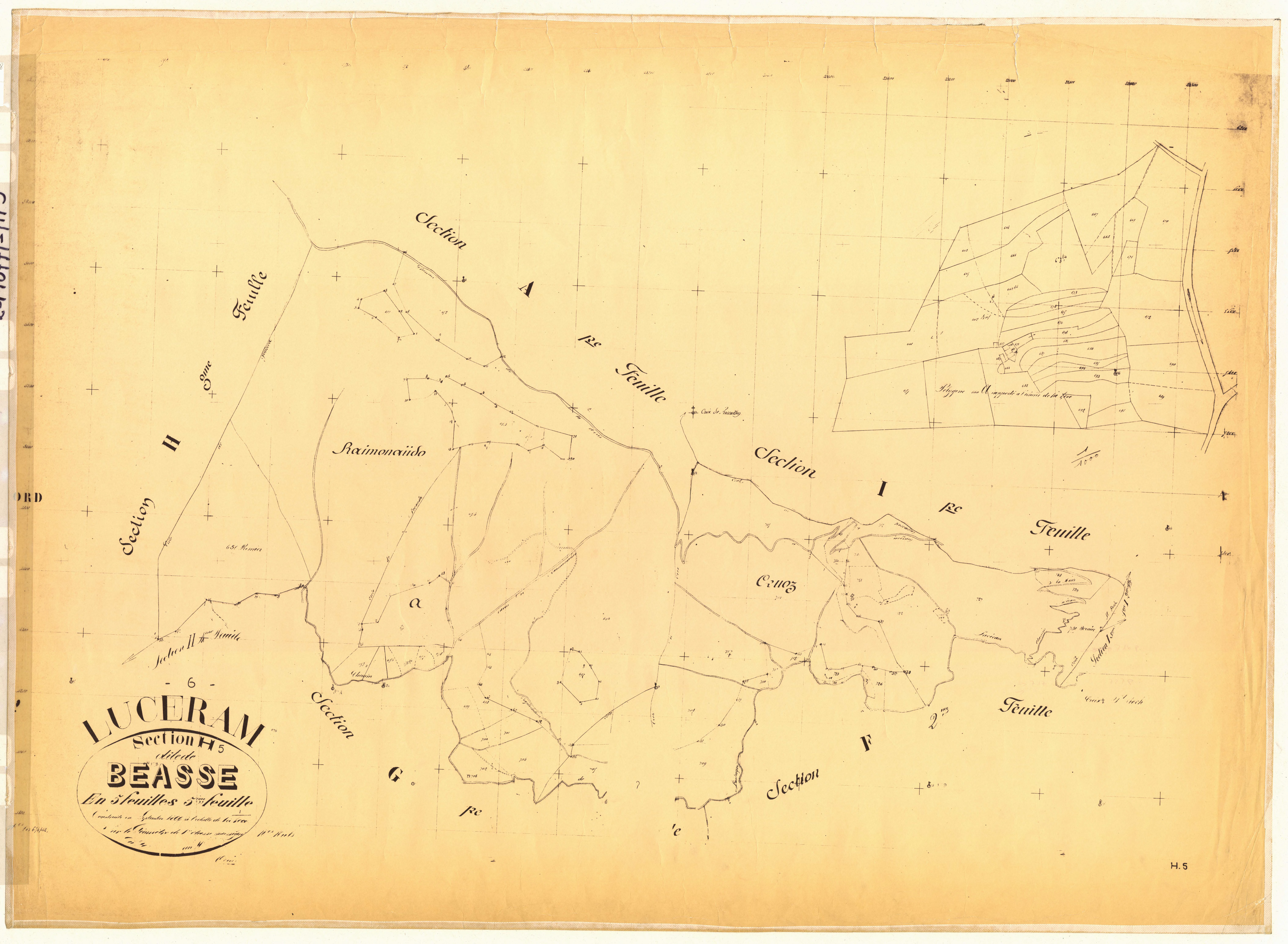 Beasse. - Plan de section, H5
