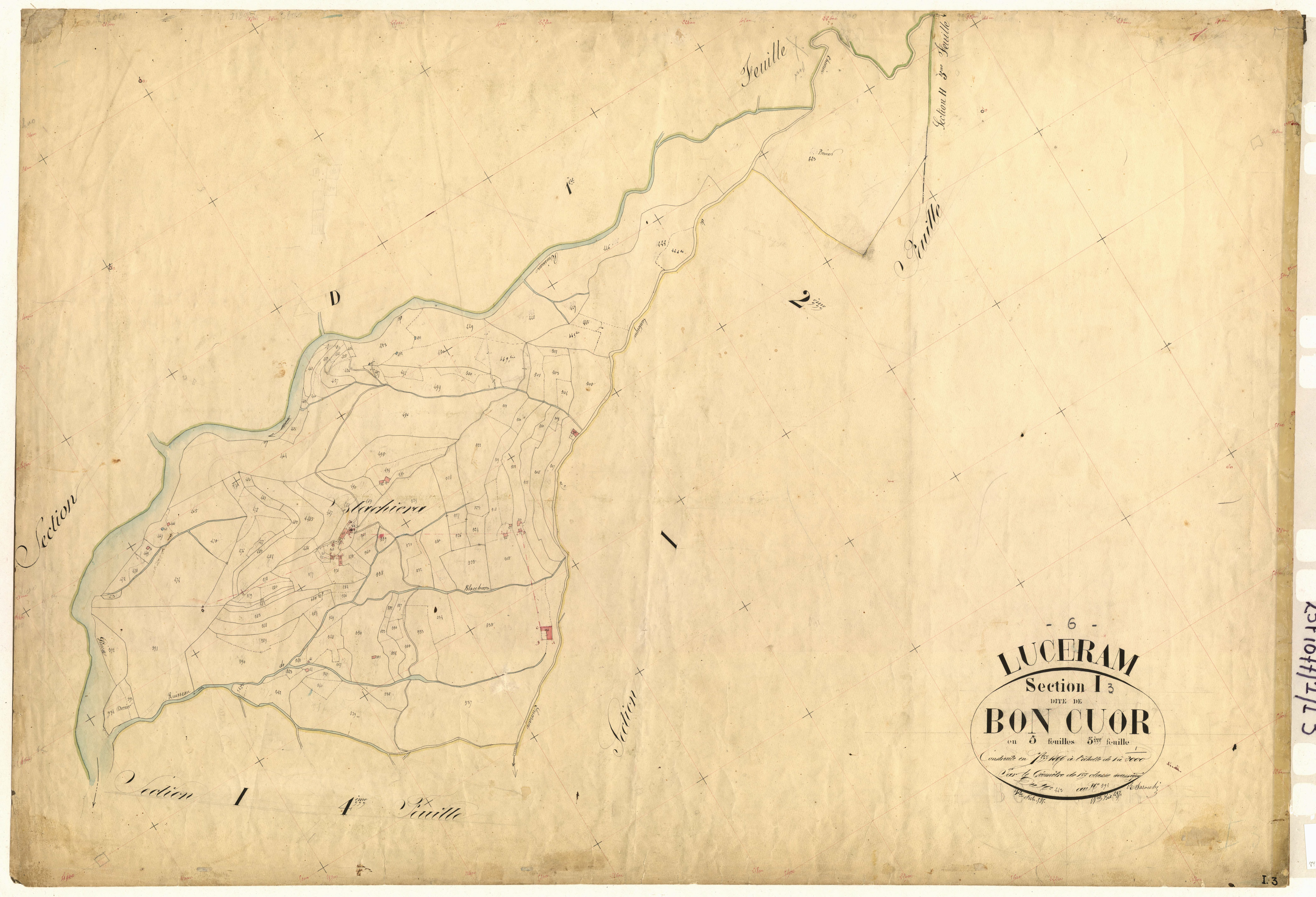 Bon Cuor. - Plan de section, I3