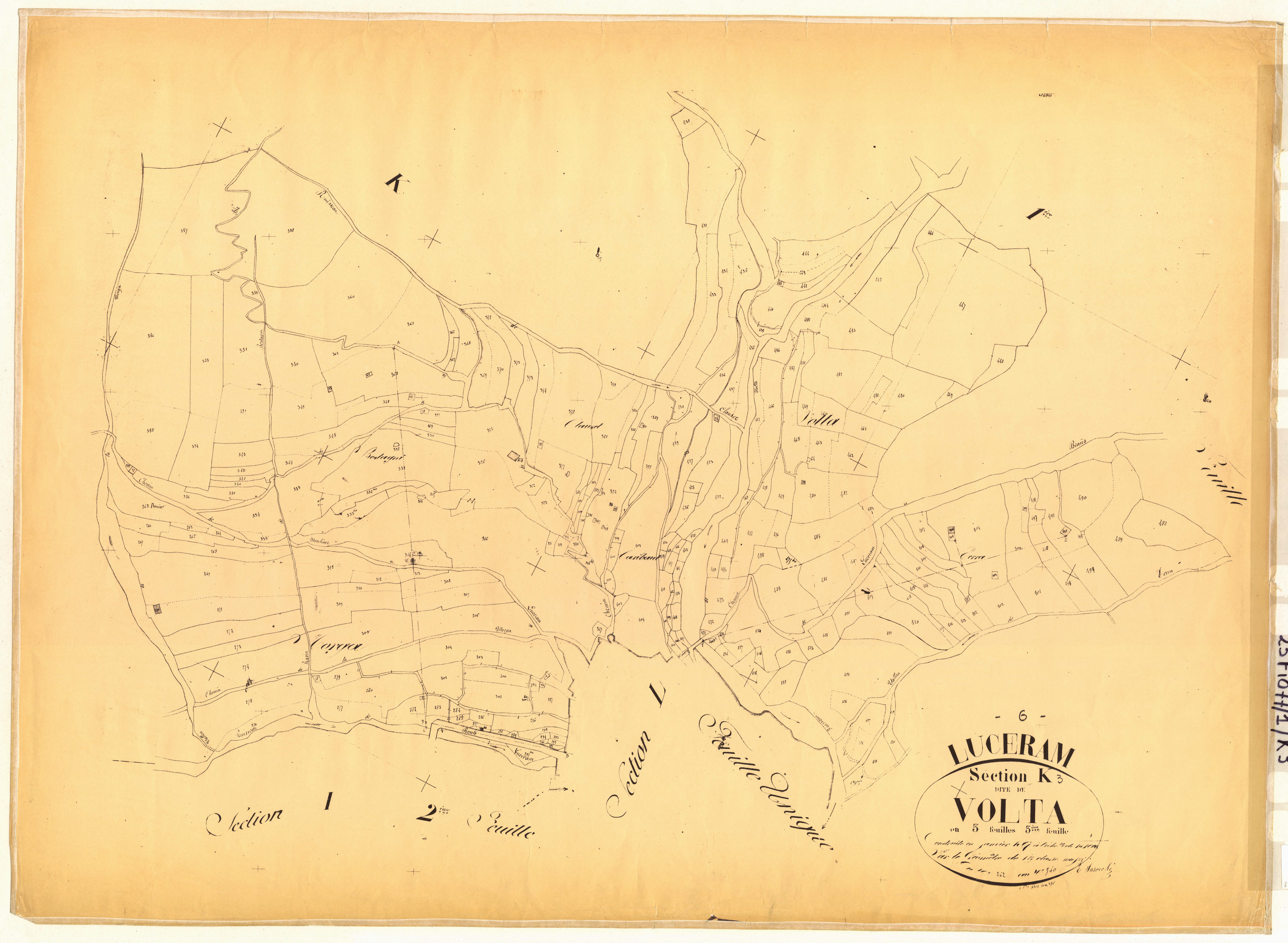 Volta. - Plan de section, K3