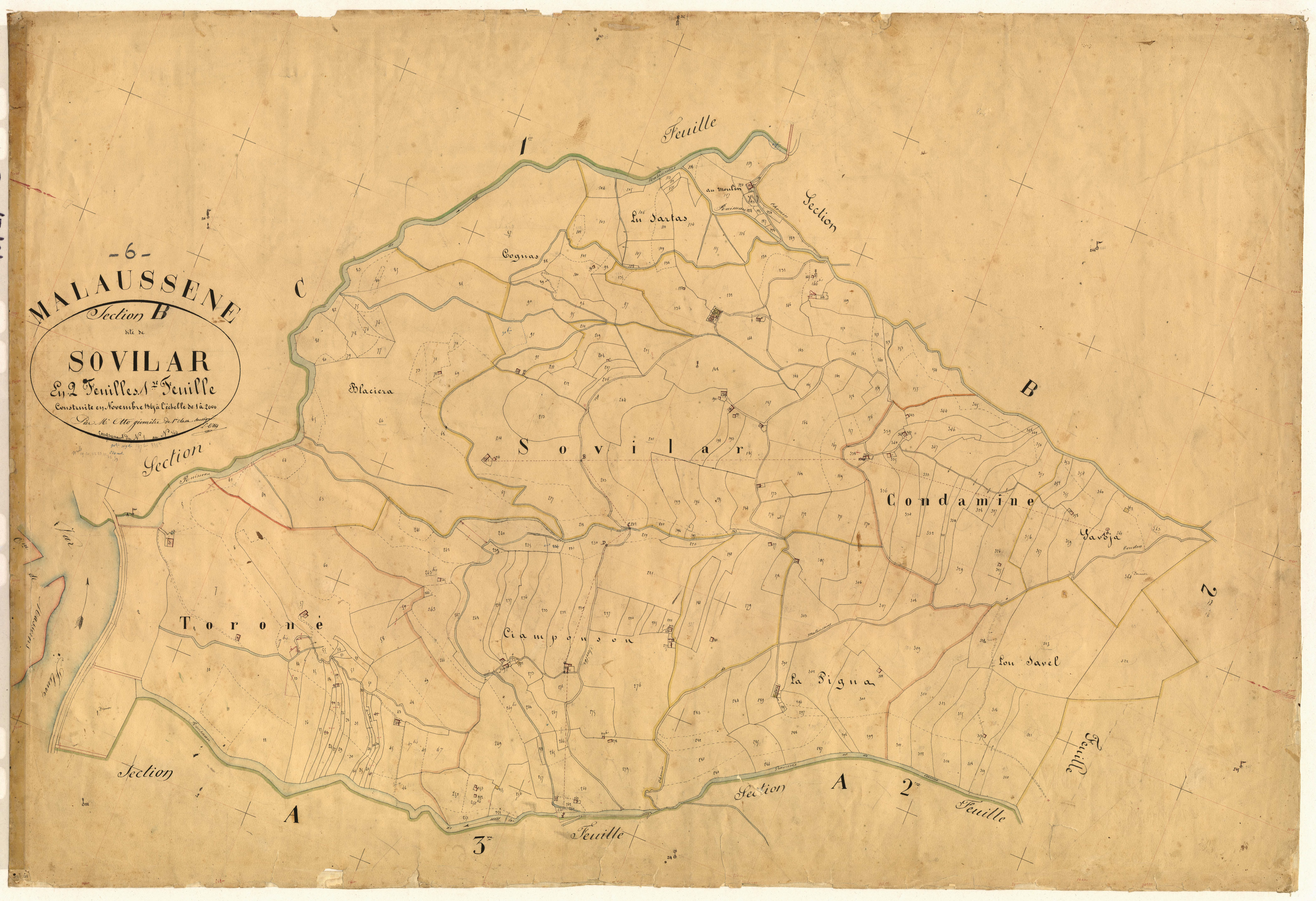 Solivar. - Plan de section, B1
