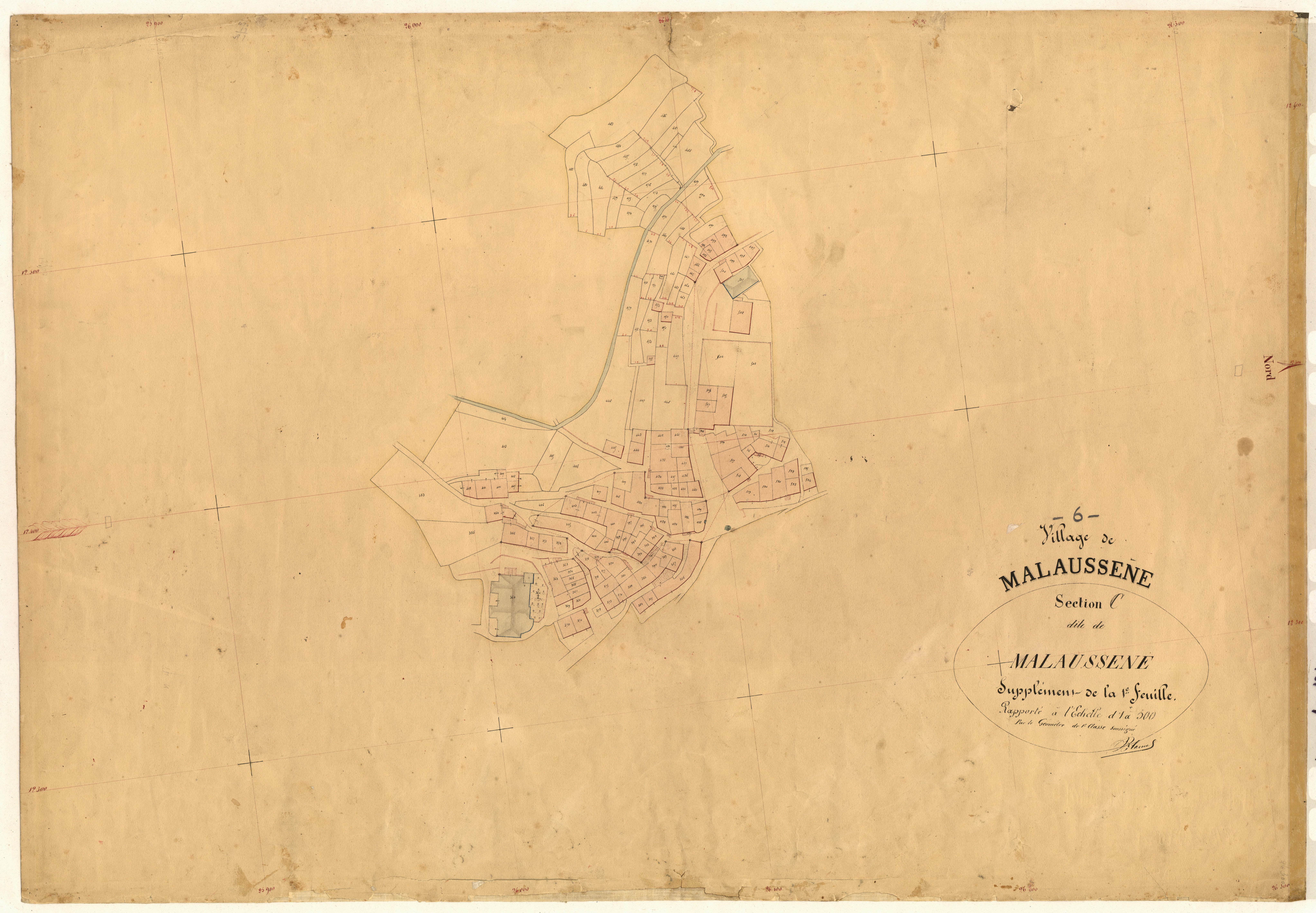 Malaussène (développement). - Plan de section, C1(d)