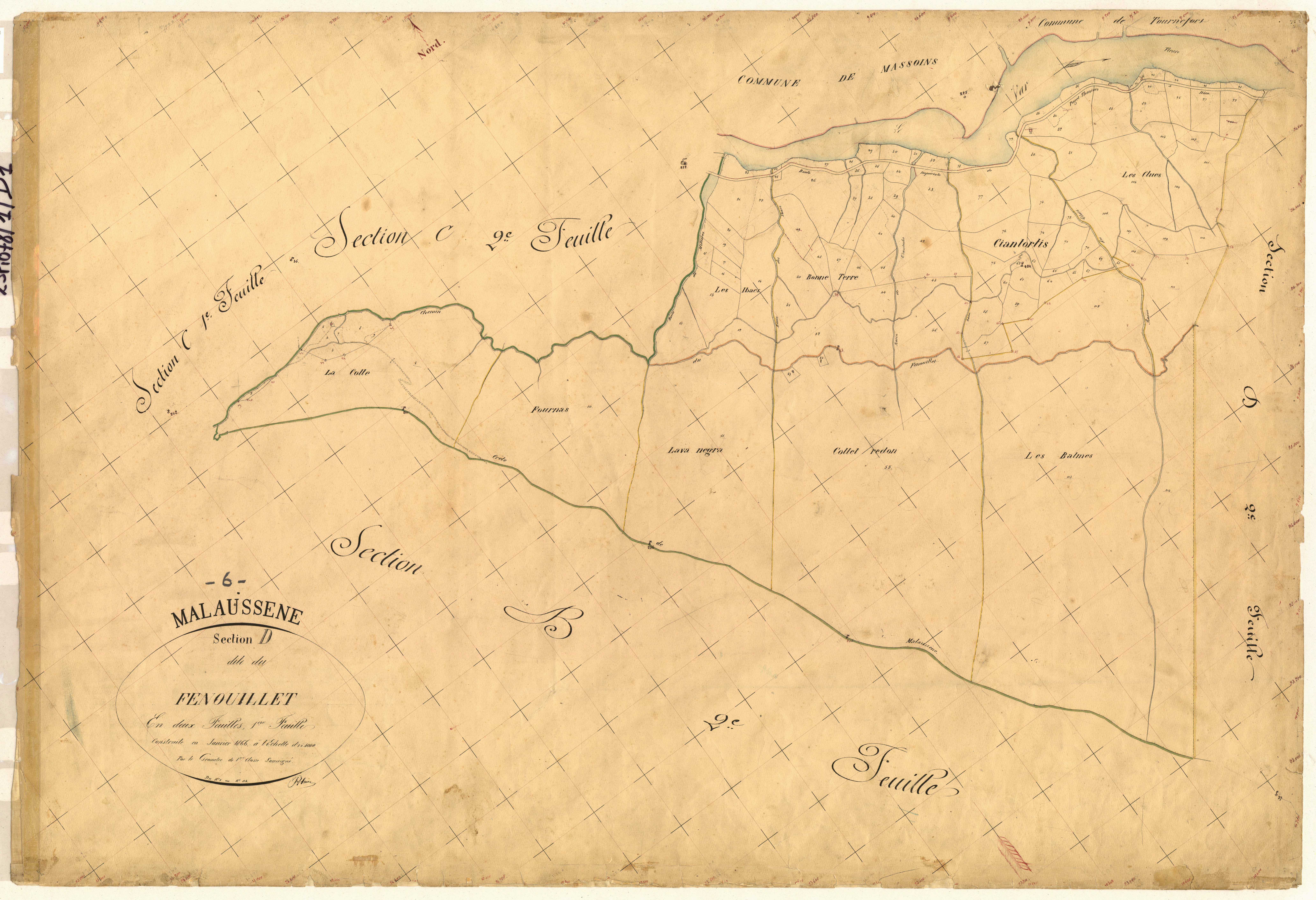 Le Fenouillet. - Plan de section, D1