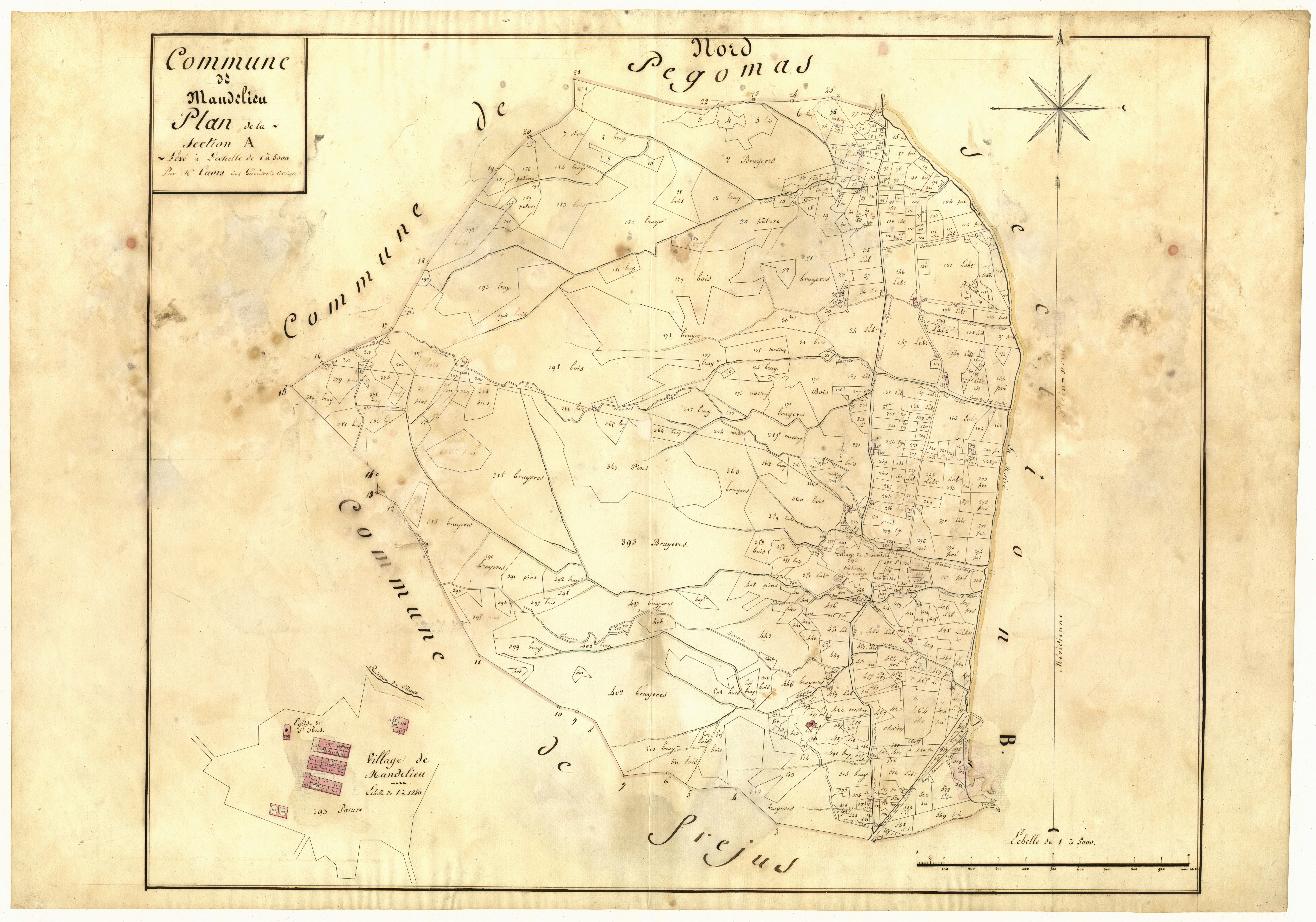 Chef-lieu. - Plan de section, A