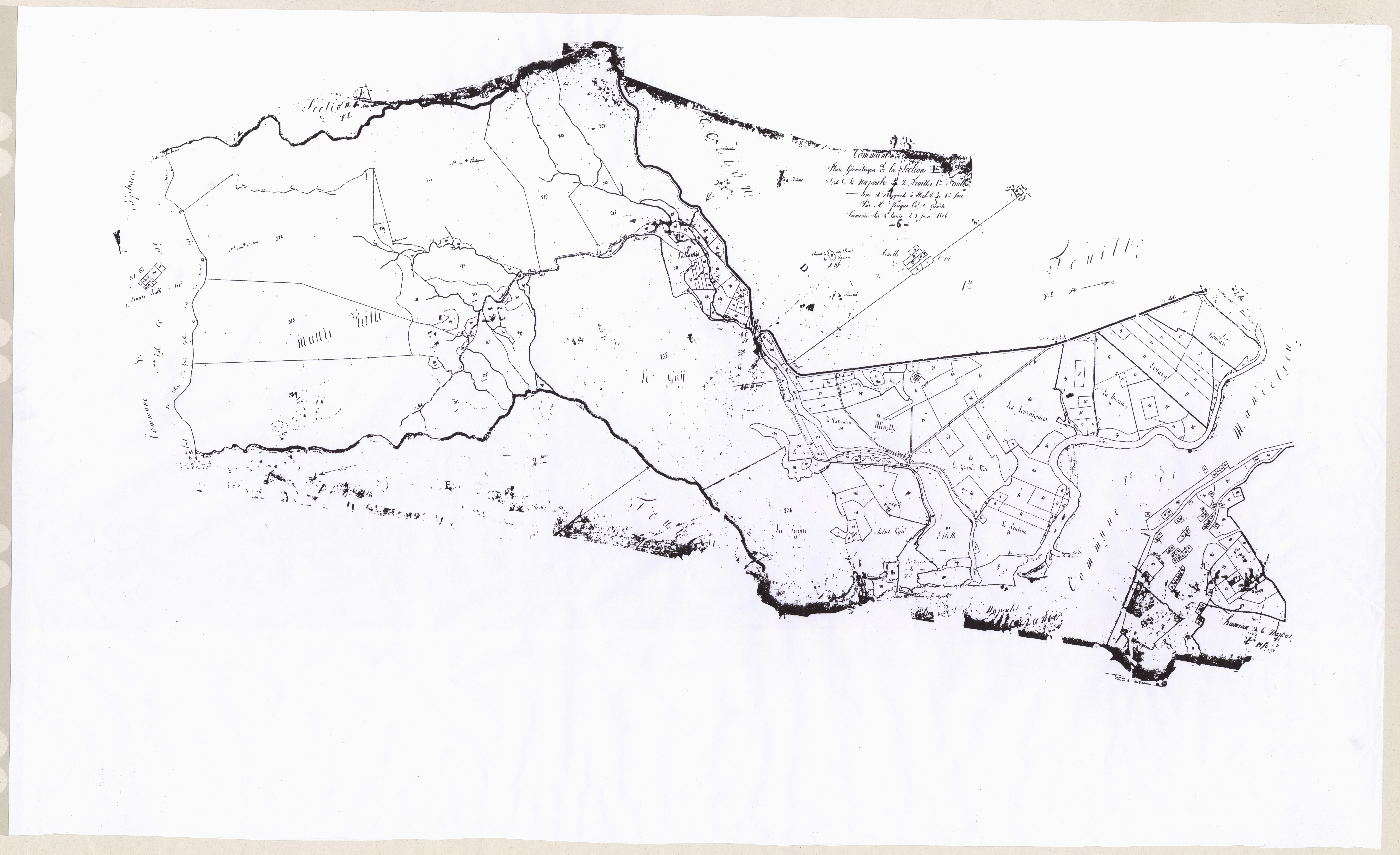 La Napoule : origine Fréjus. - Plan de section, D1