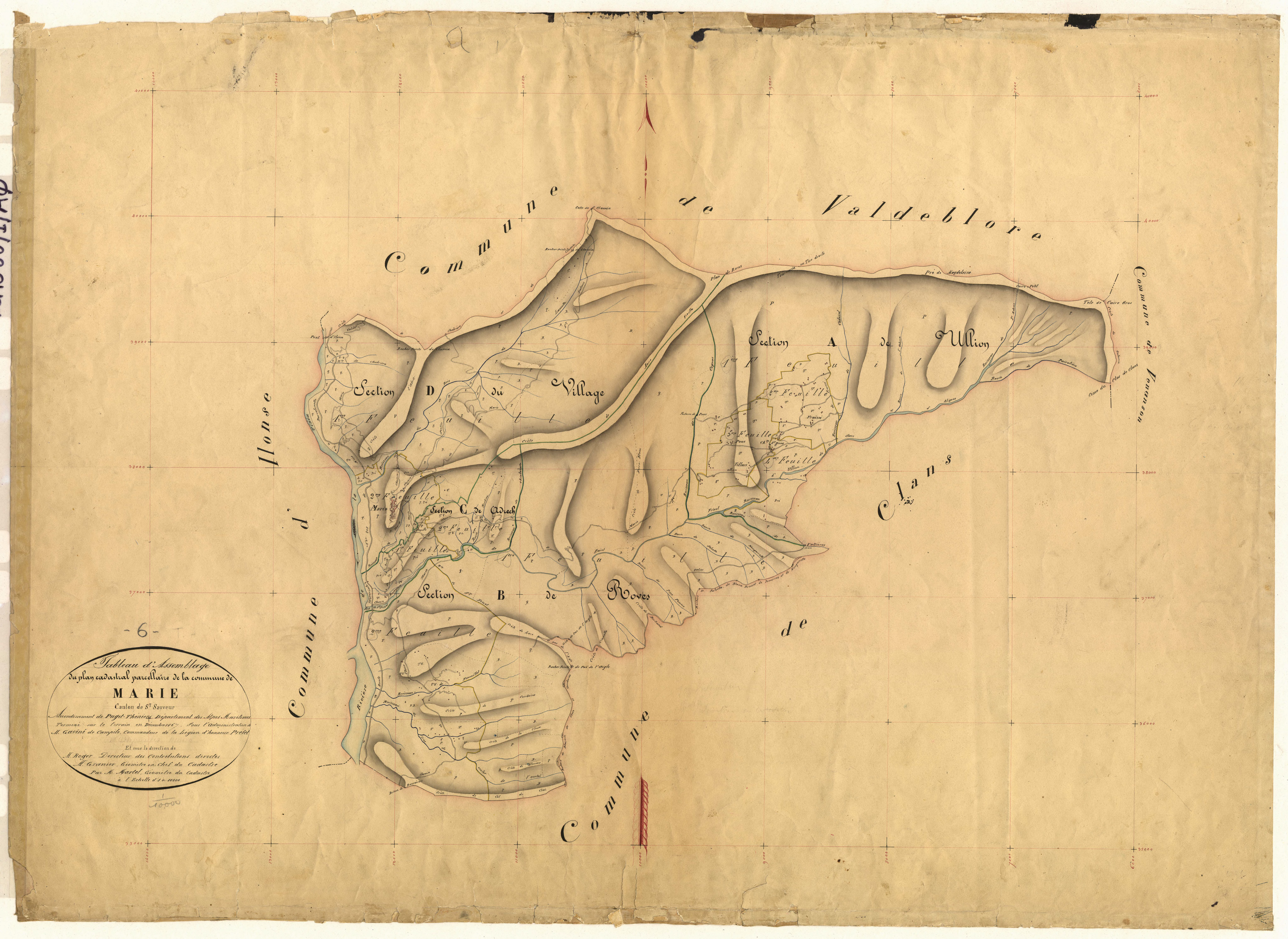 Tableau d'assemblage. - TA
