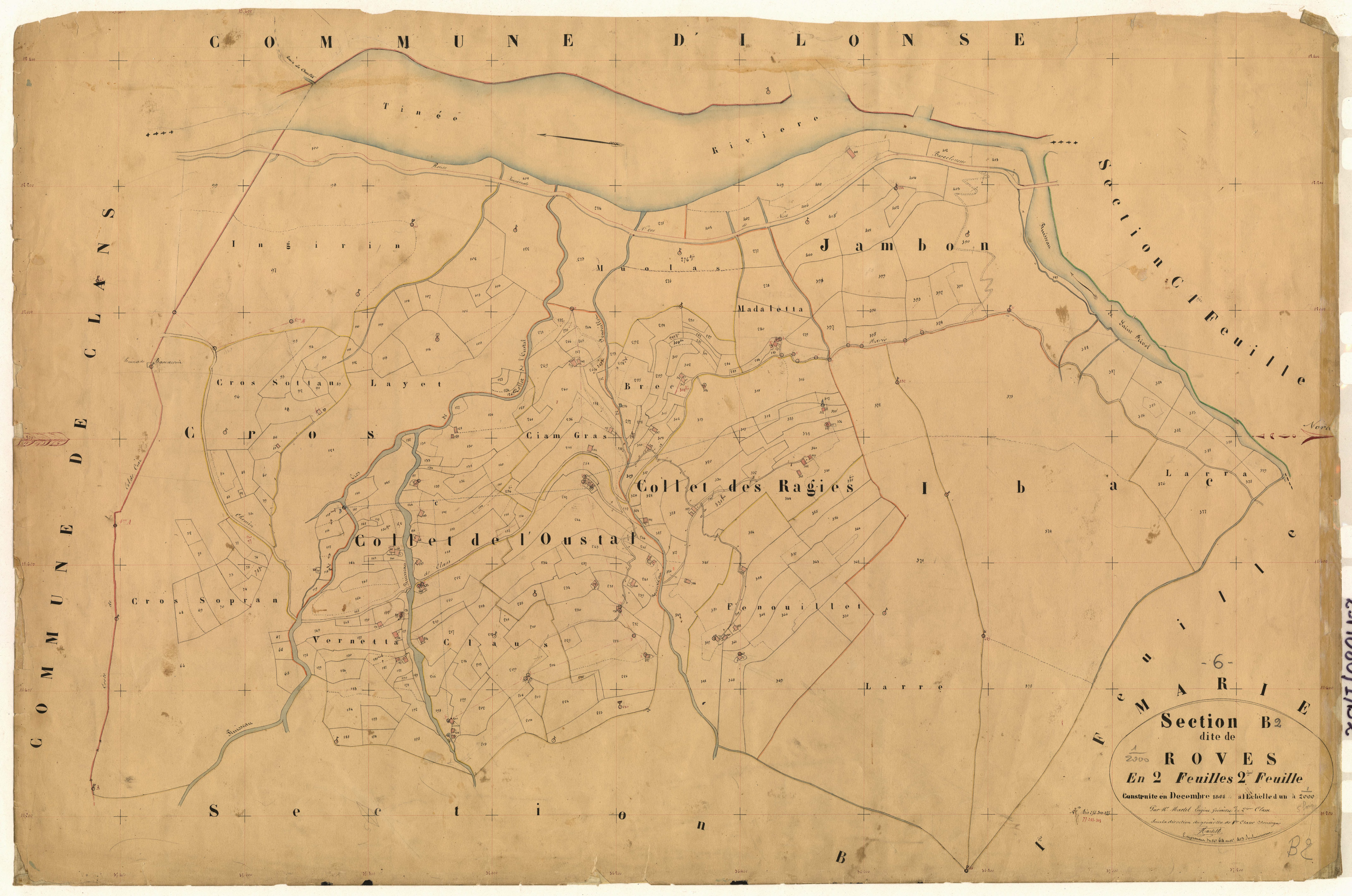 Roves. - Plan de section, B2