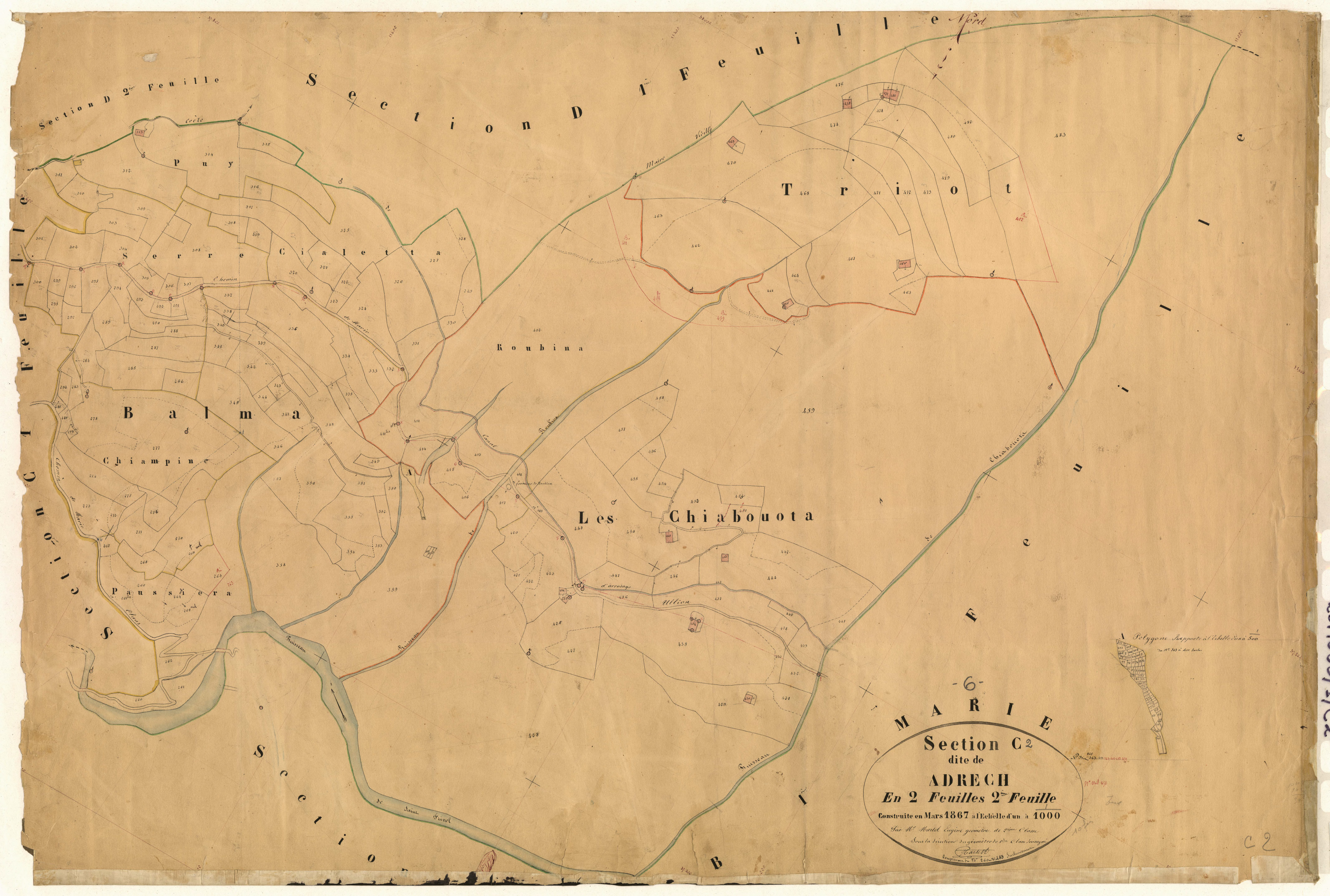 Adrech. - Plan de section, C2
