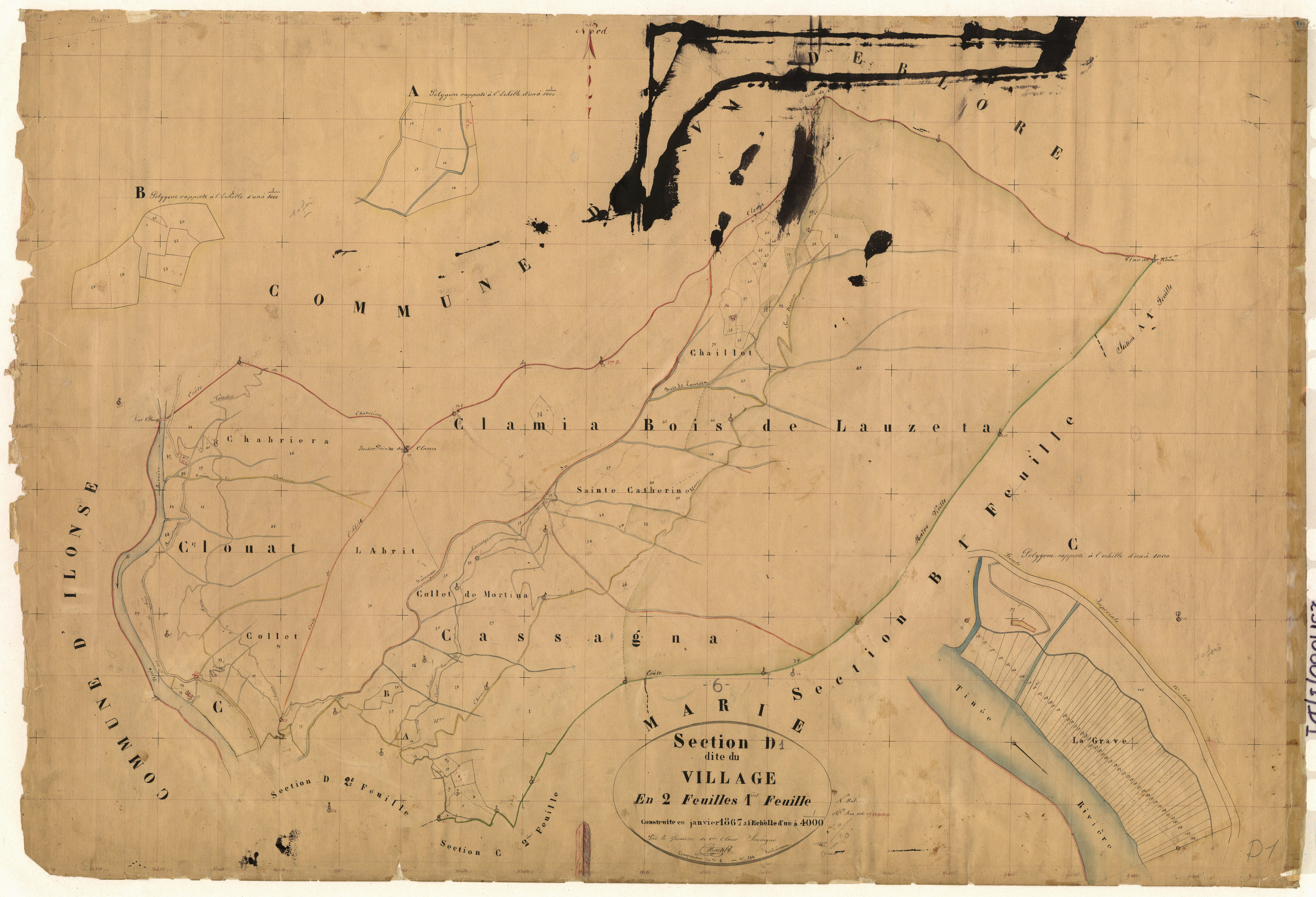 Le Village. - Plan de section, D1