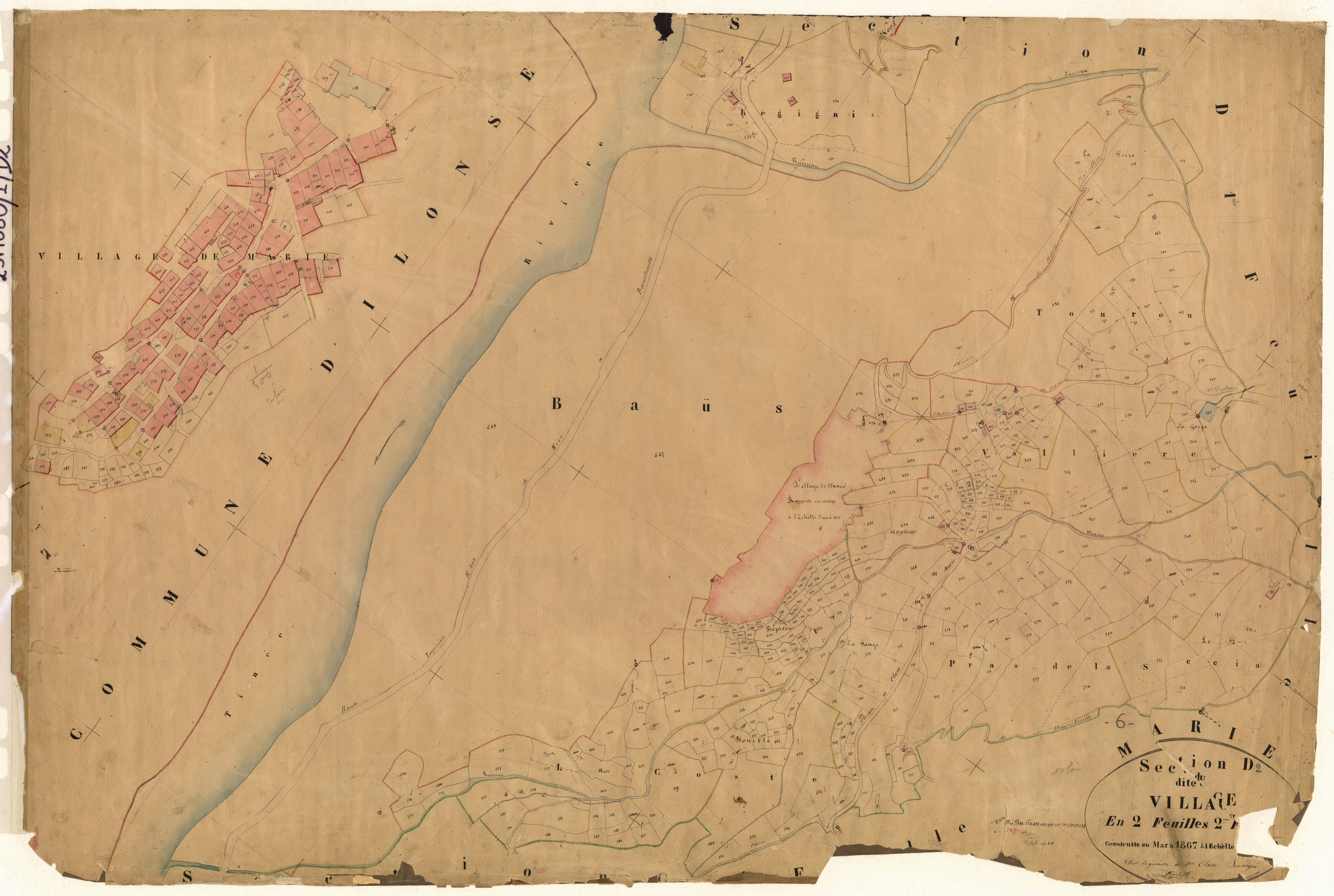 Le Village. - Plan de section, D2