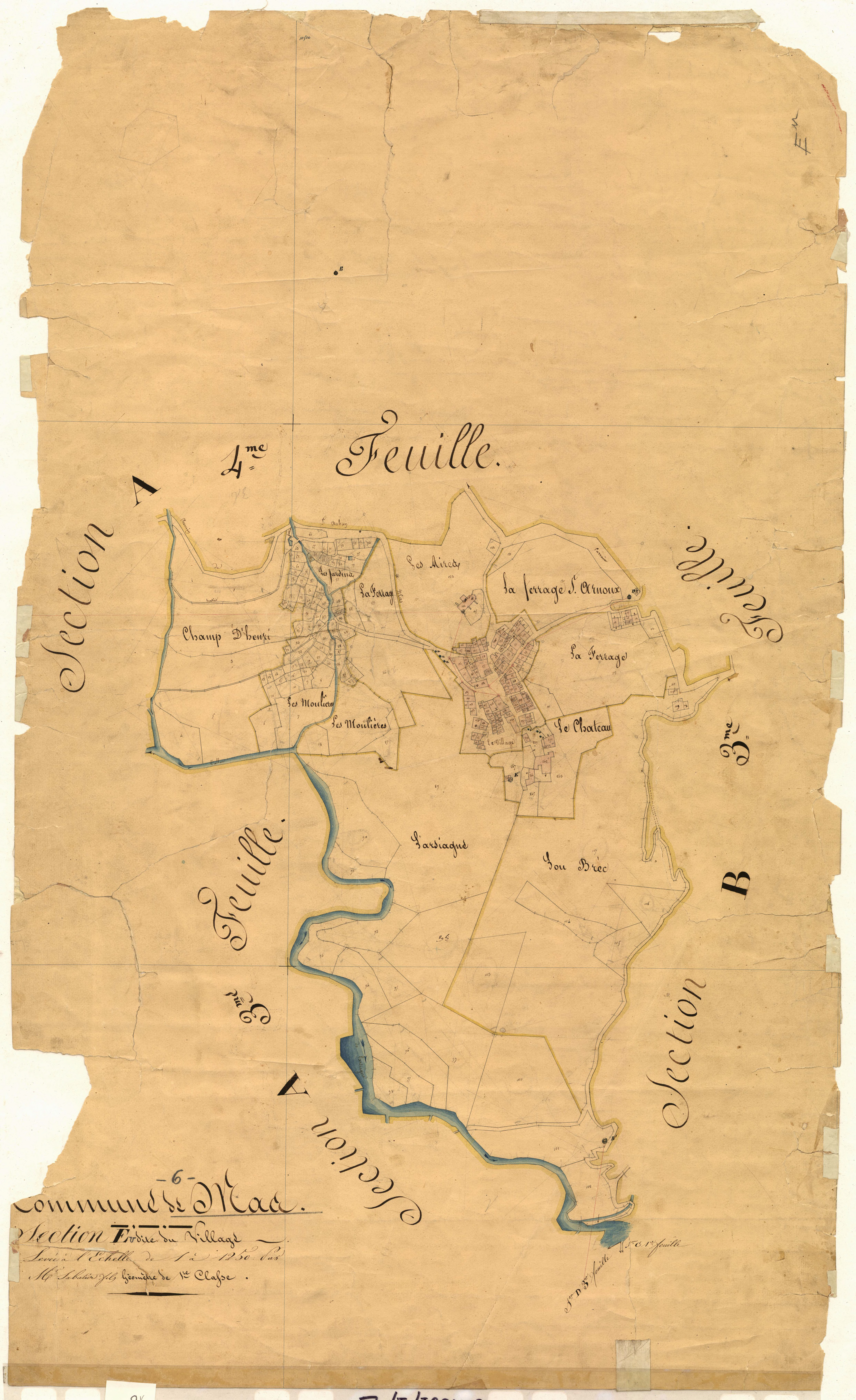 Le Village. - Plan de section, E