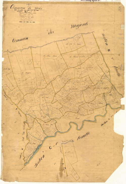 L'Adrech et le Collet, les Esclauvaoux. - Plan de section, B3