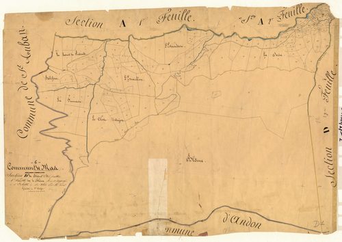 Bleine et le Bès, Bleine. - Plan de section, D1