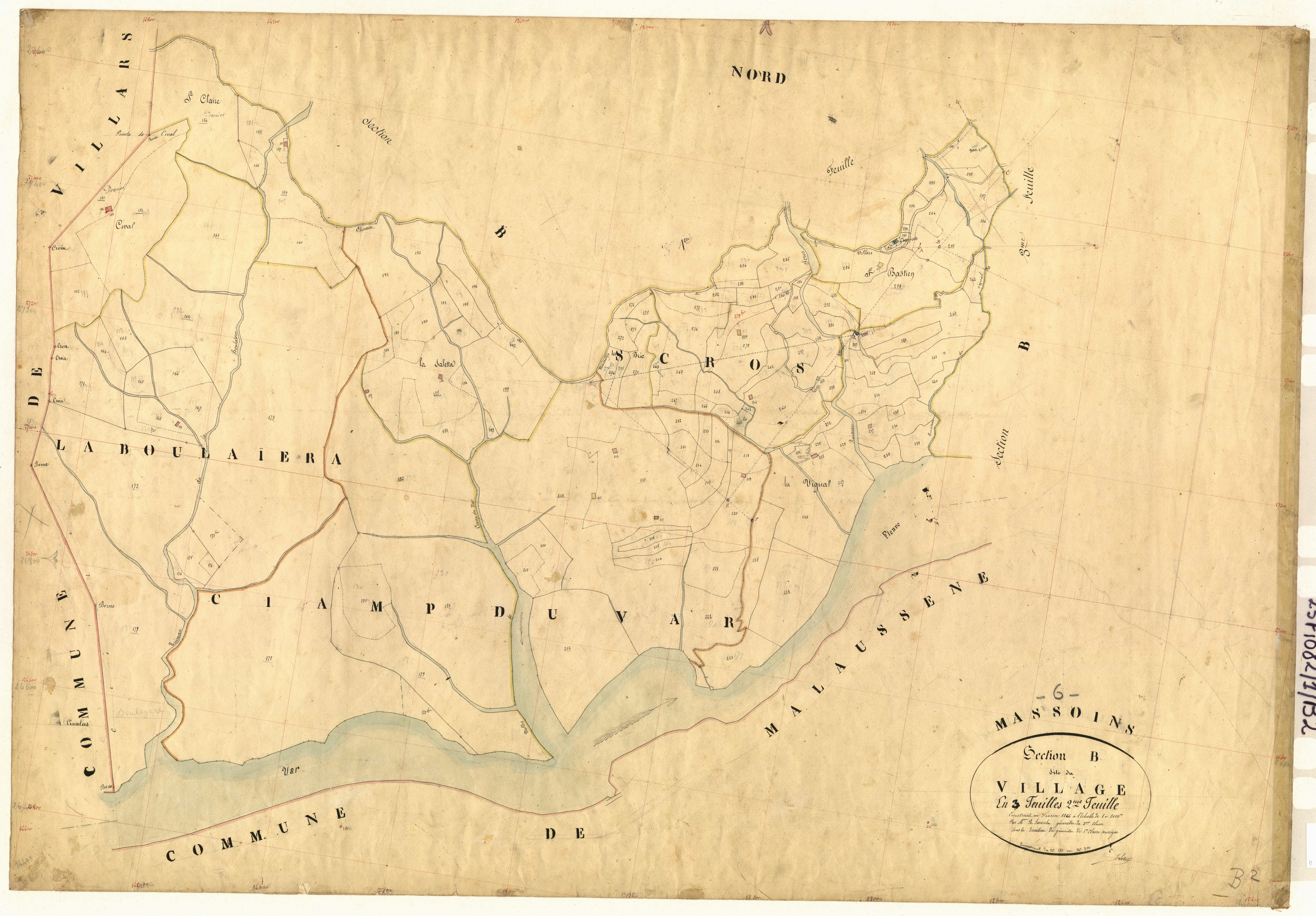 Le Village. - Plan de section, B2