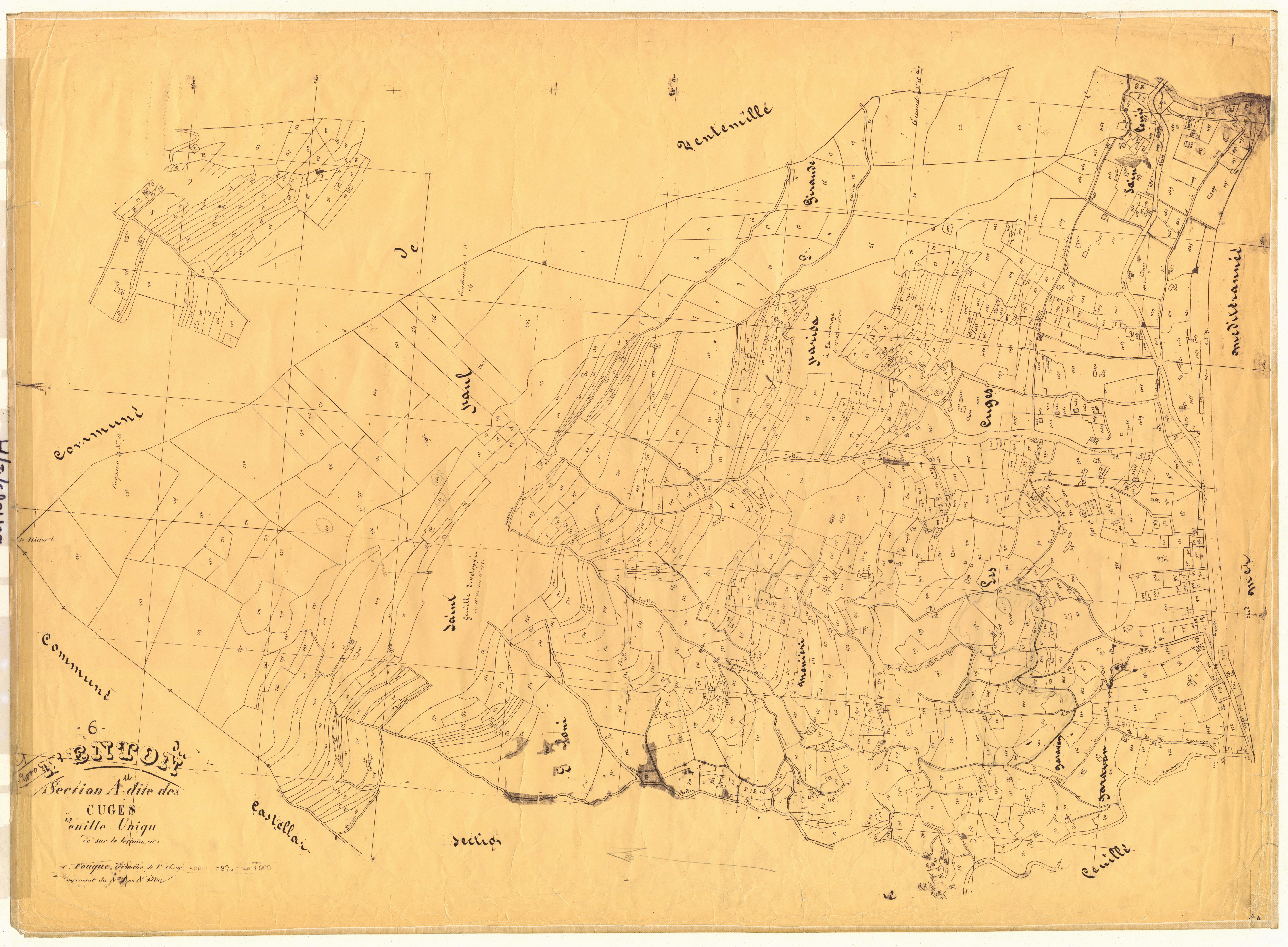 Les Cuges. - Plan de section, A