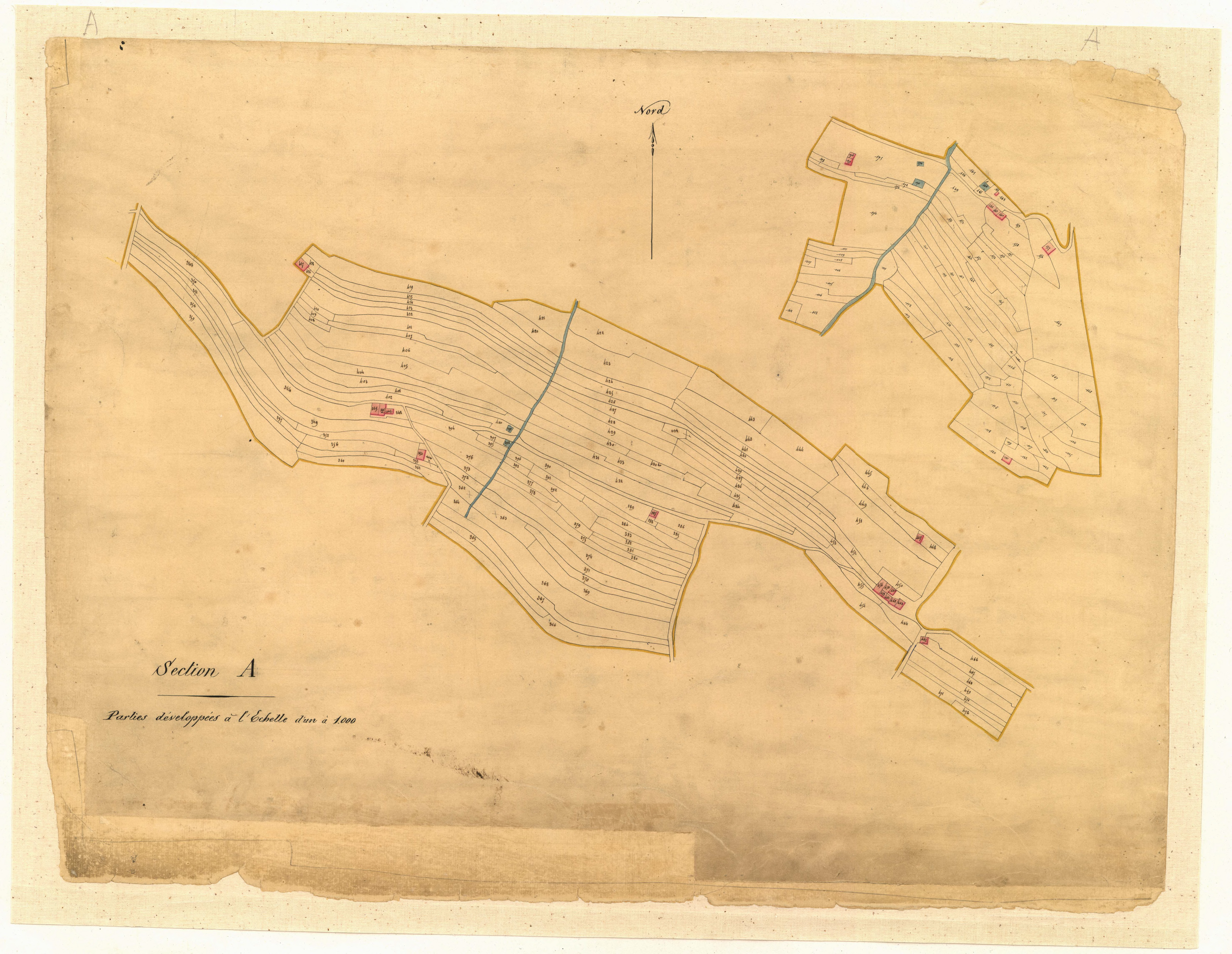 Les Cuges (développement). - Plan de section, A(d)