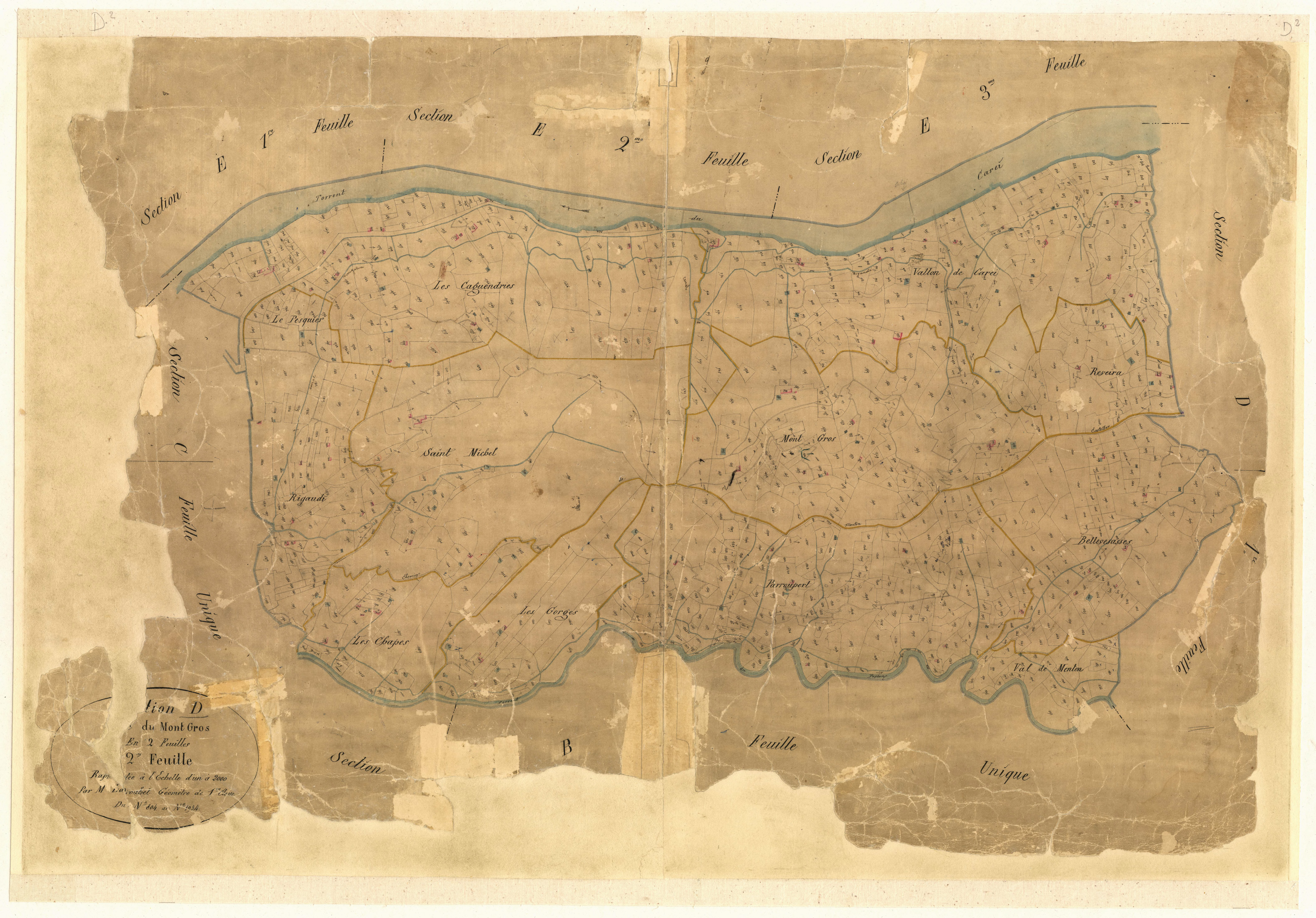 Le Mont-Gros. - Plan de section, D2