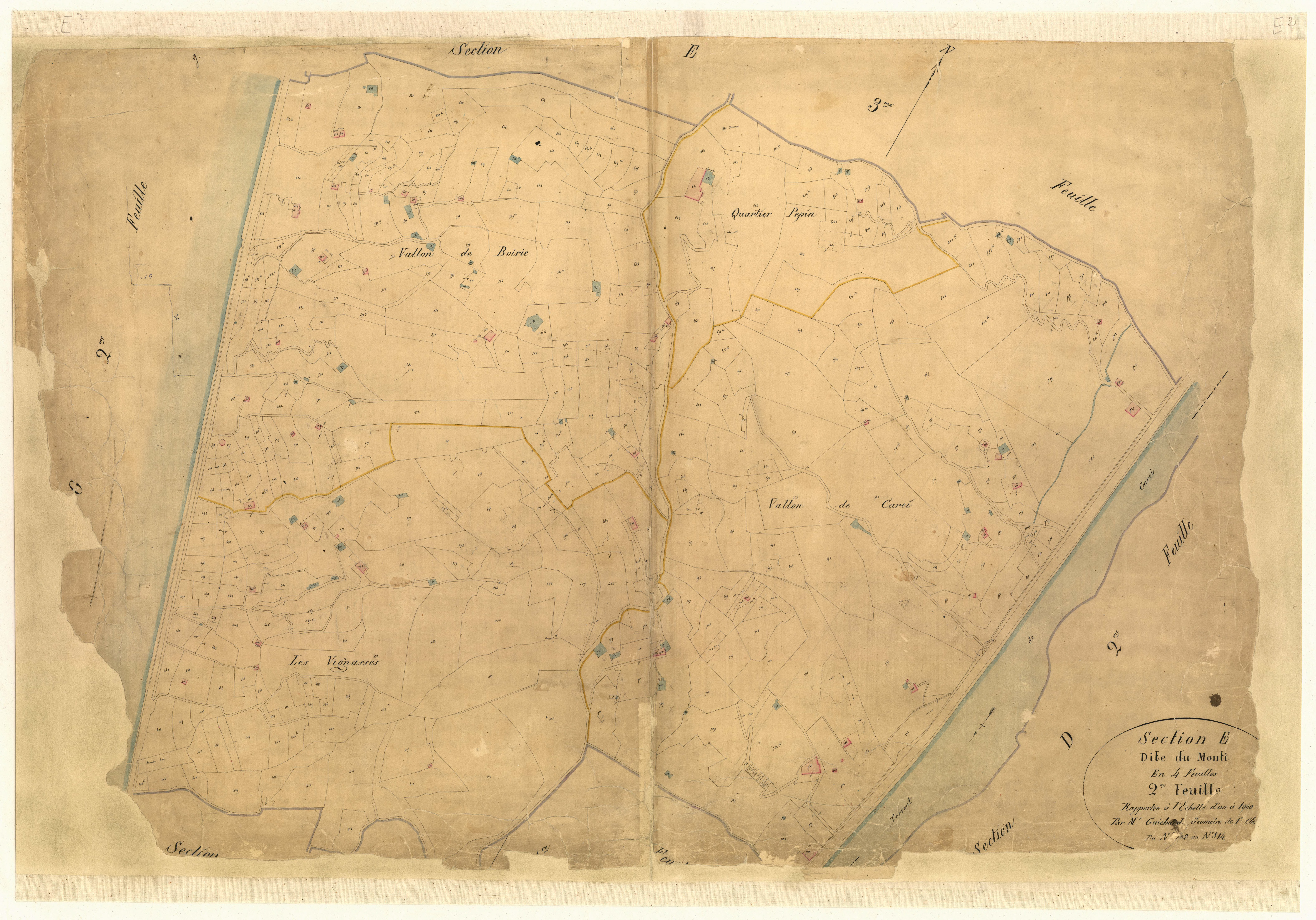 Le Monti. - Plan de section, E2
