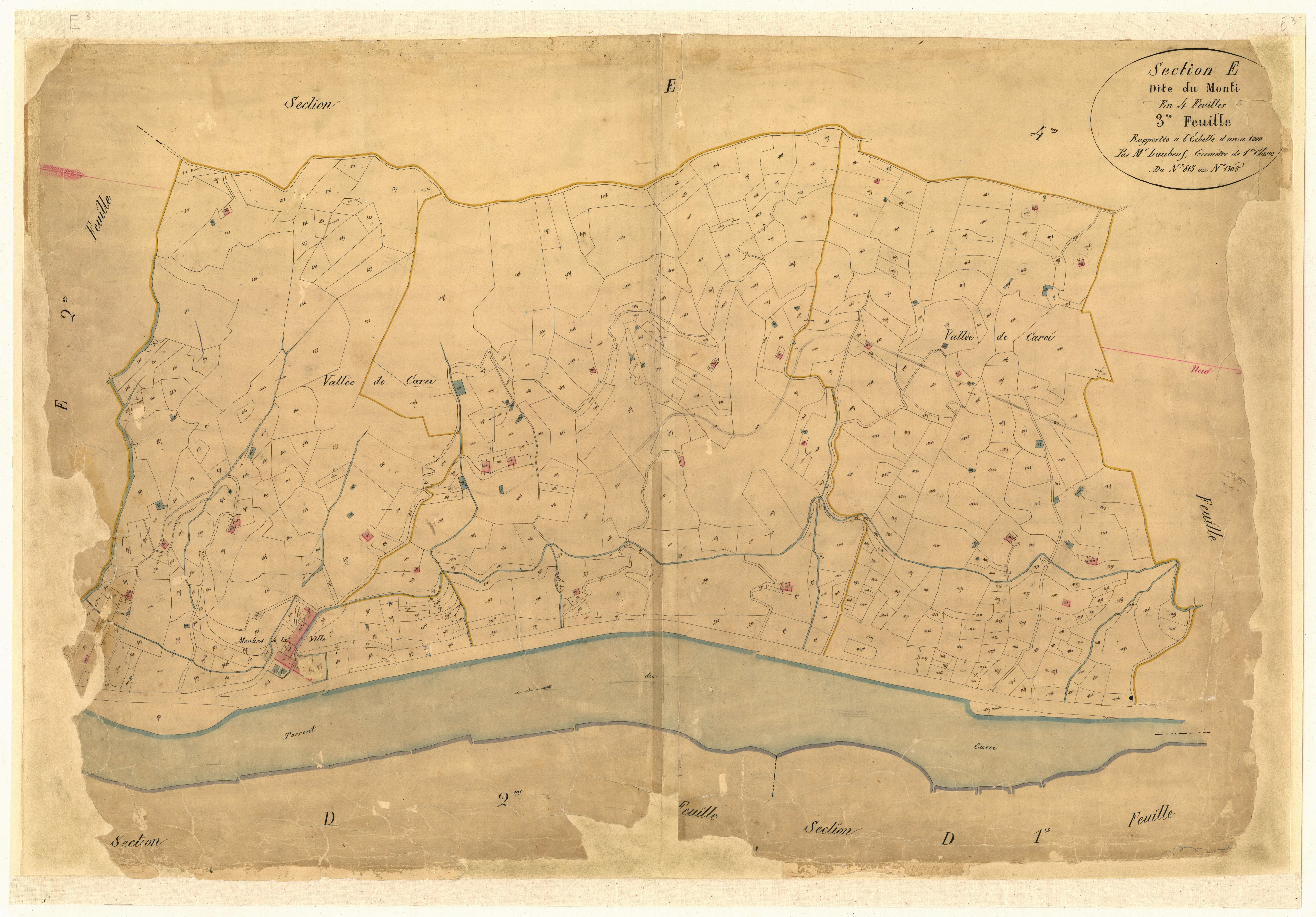 Le Monti. - Plan de section, E3