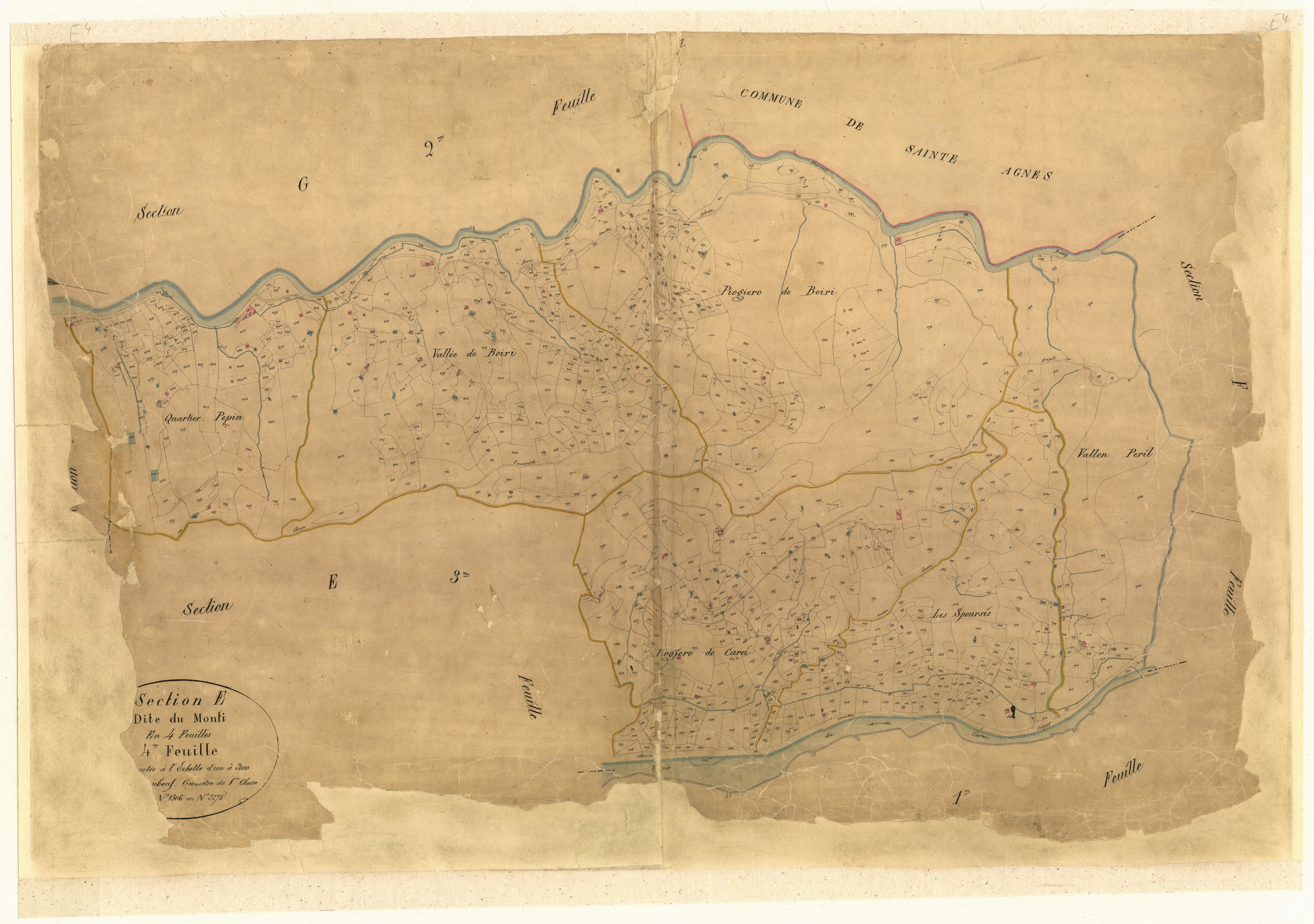 Le Monti. - Plan de section, E4