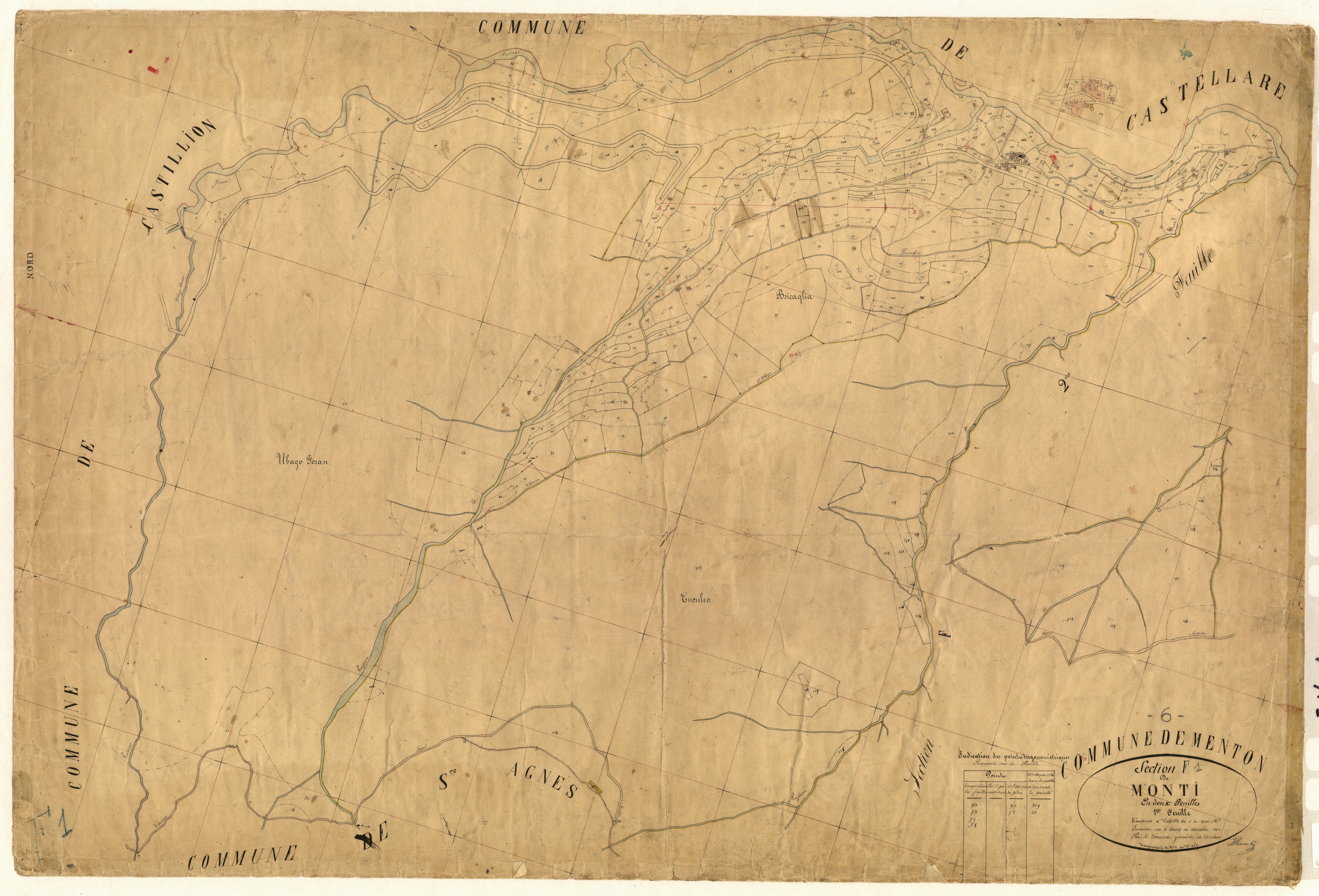 Le Monti. - Plan de section, F1