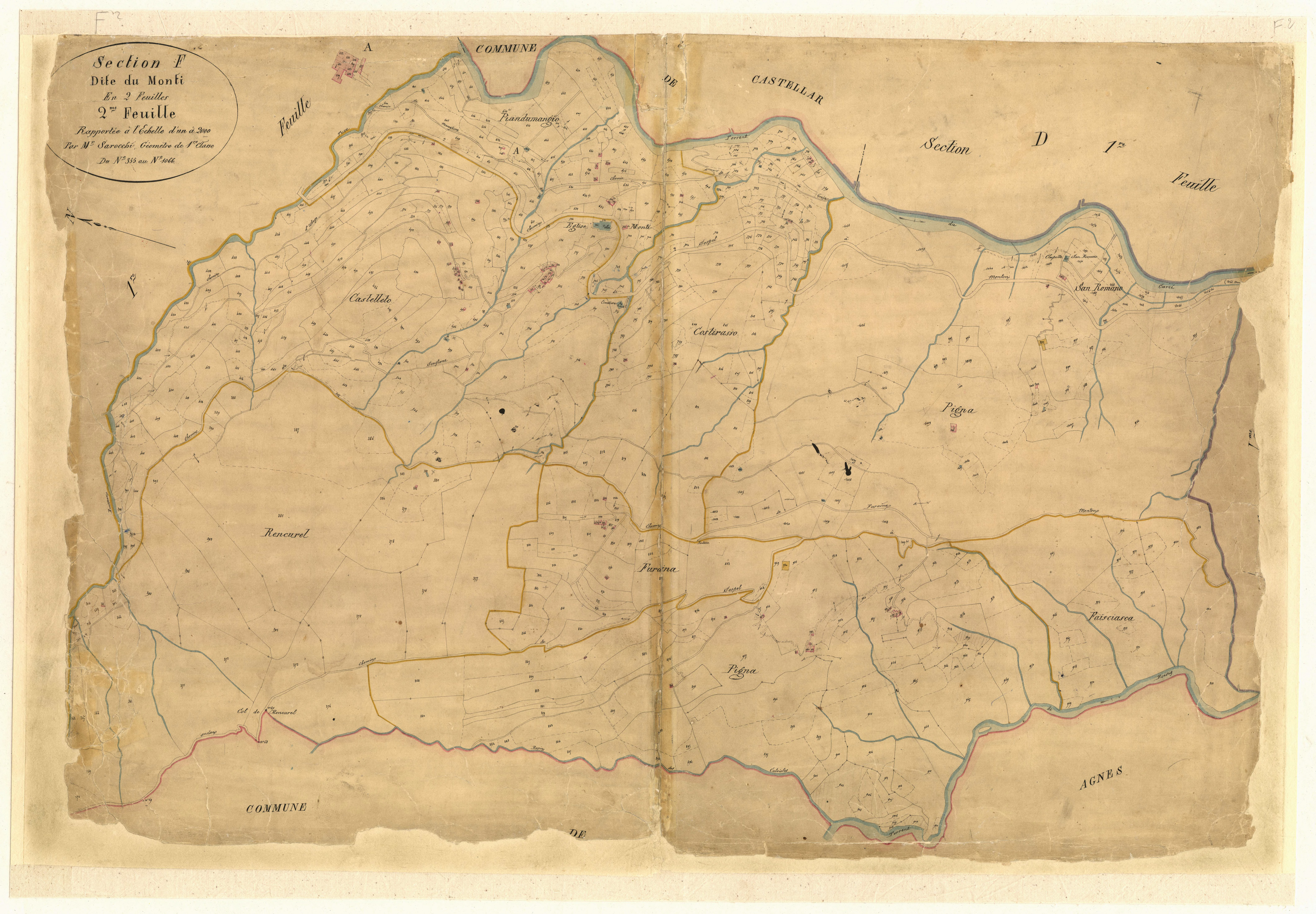 Le Monti. - Plan de section, F2
