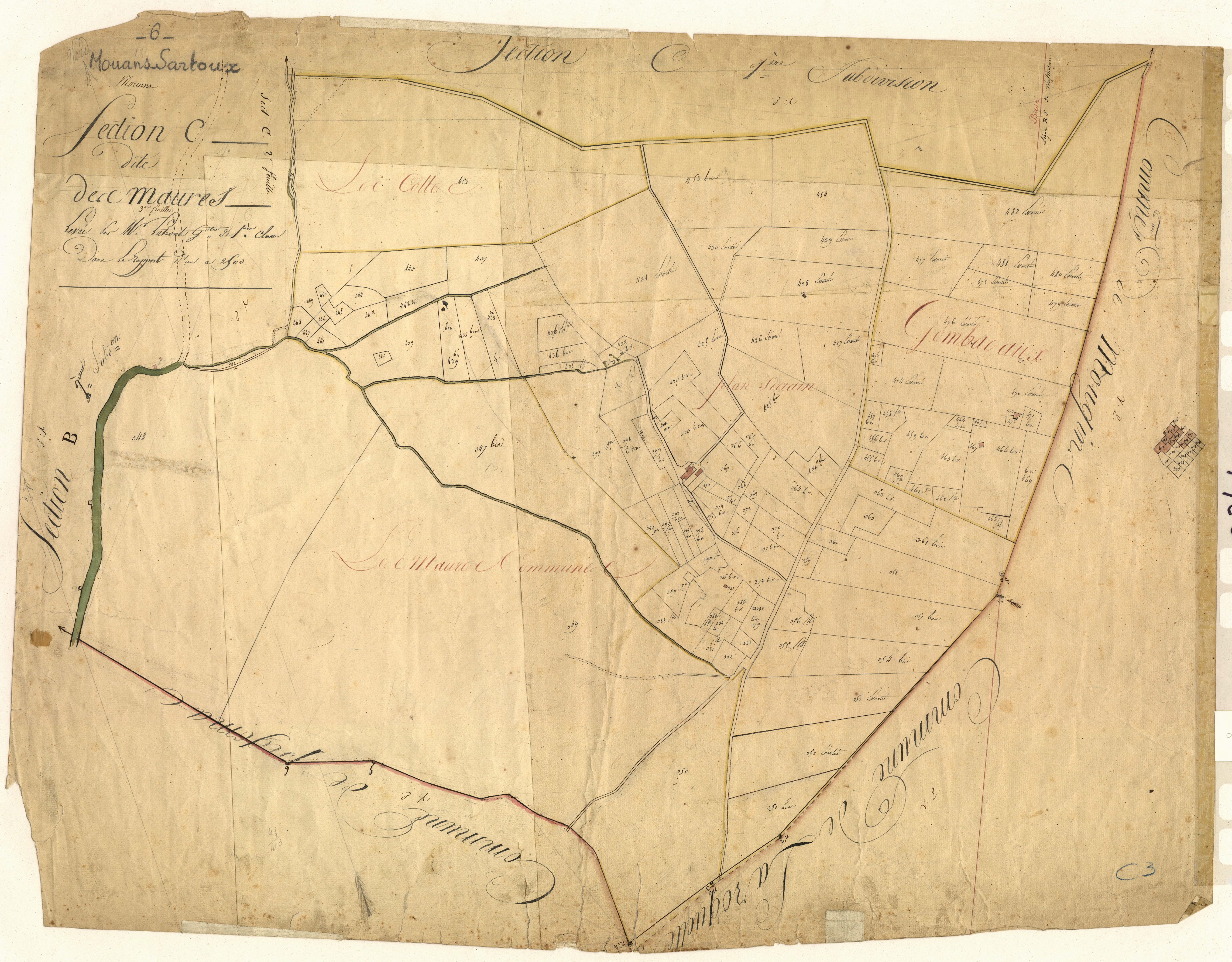 Les Maures. - Plan de section, C3