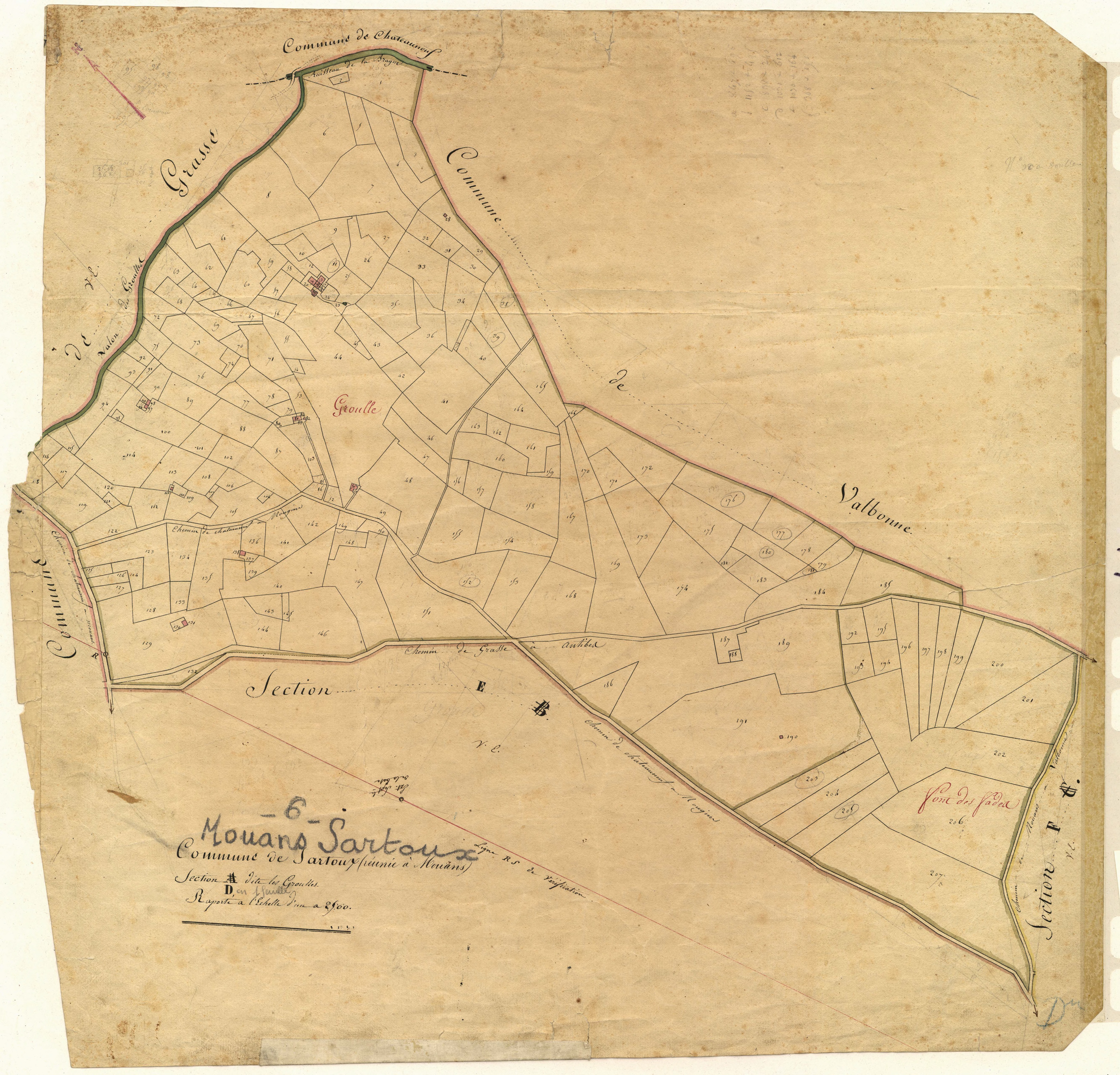 Groulles. - Plan de section, D