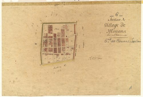 Village de Mouans. - Plan de section, A