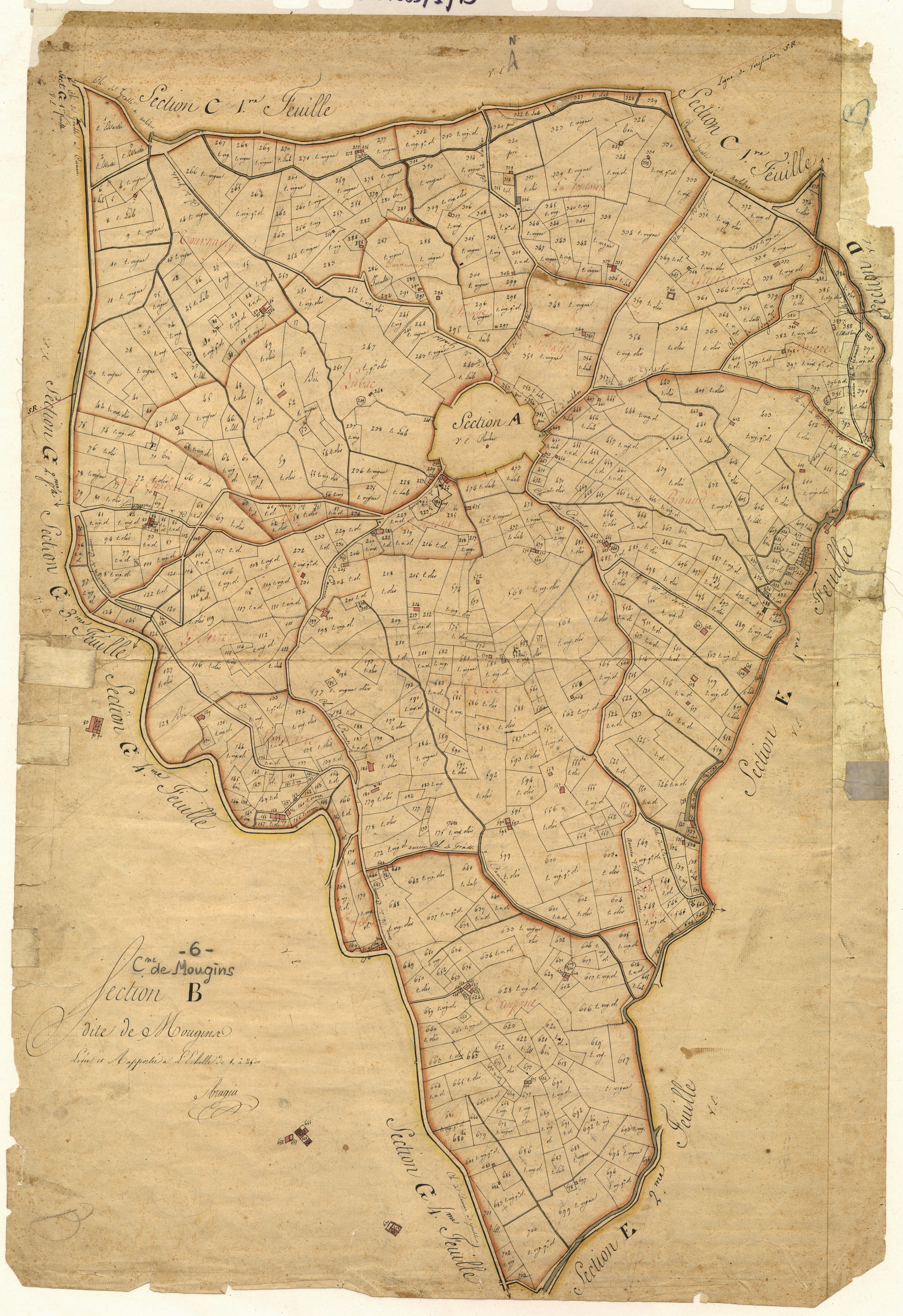 Mougins. - Plan de section, B