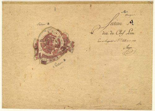 Le Chef-lieu. - Plan de section, A