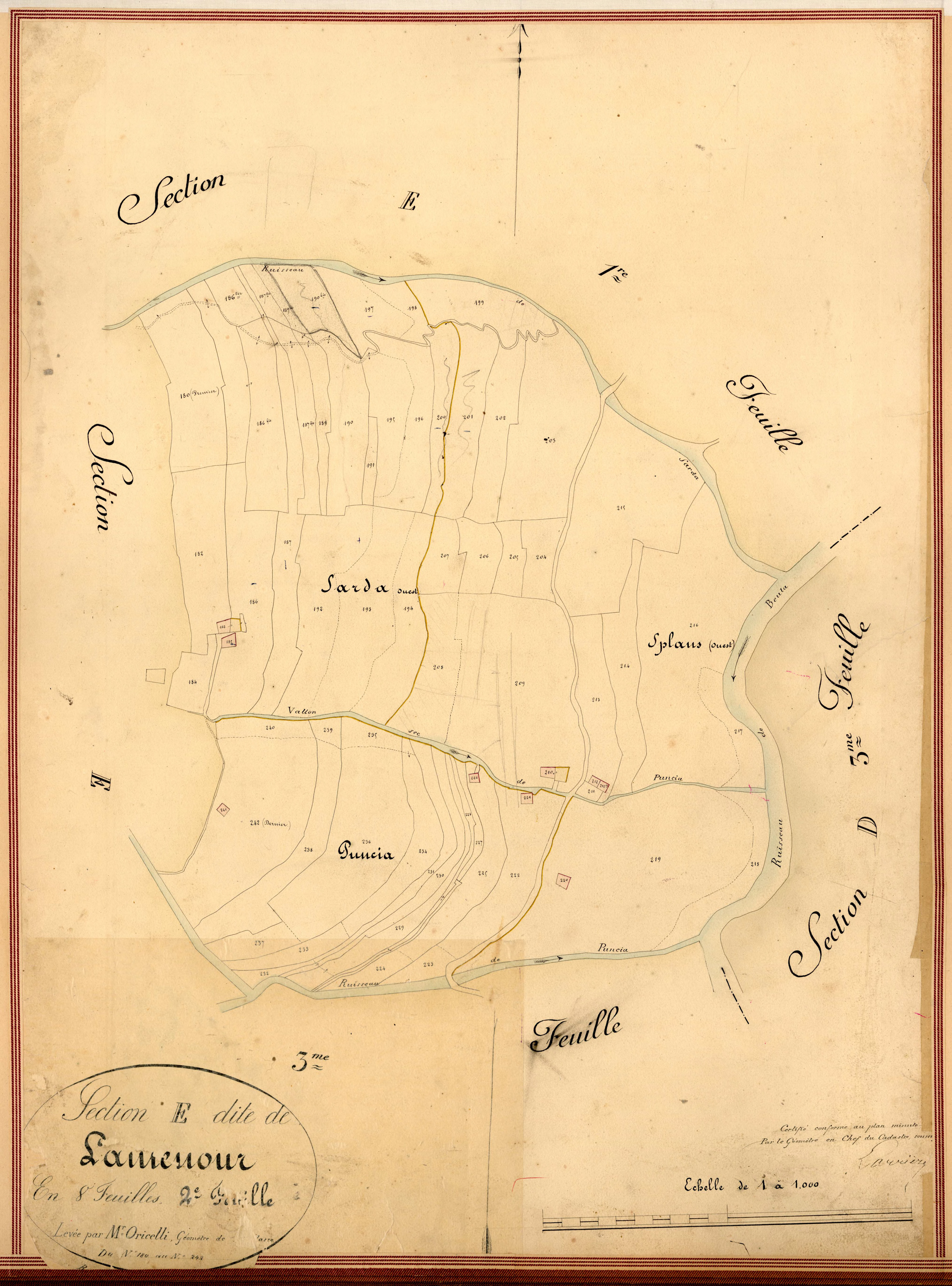 Lamenour. - Plan de section, E2