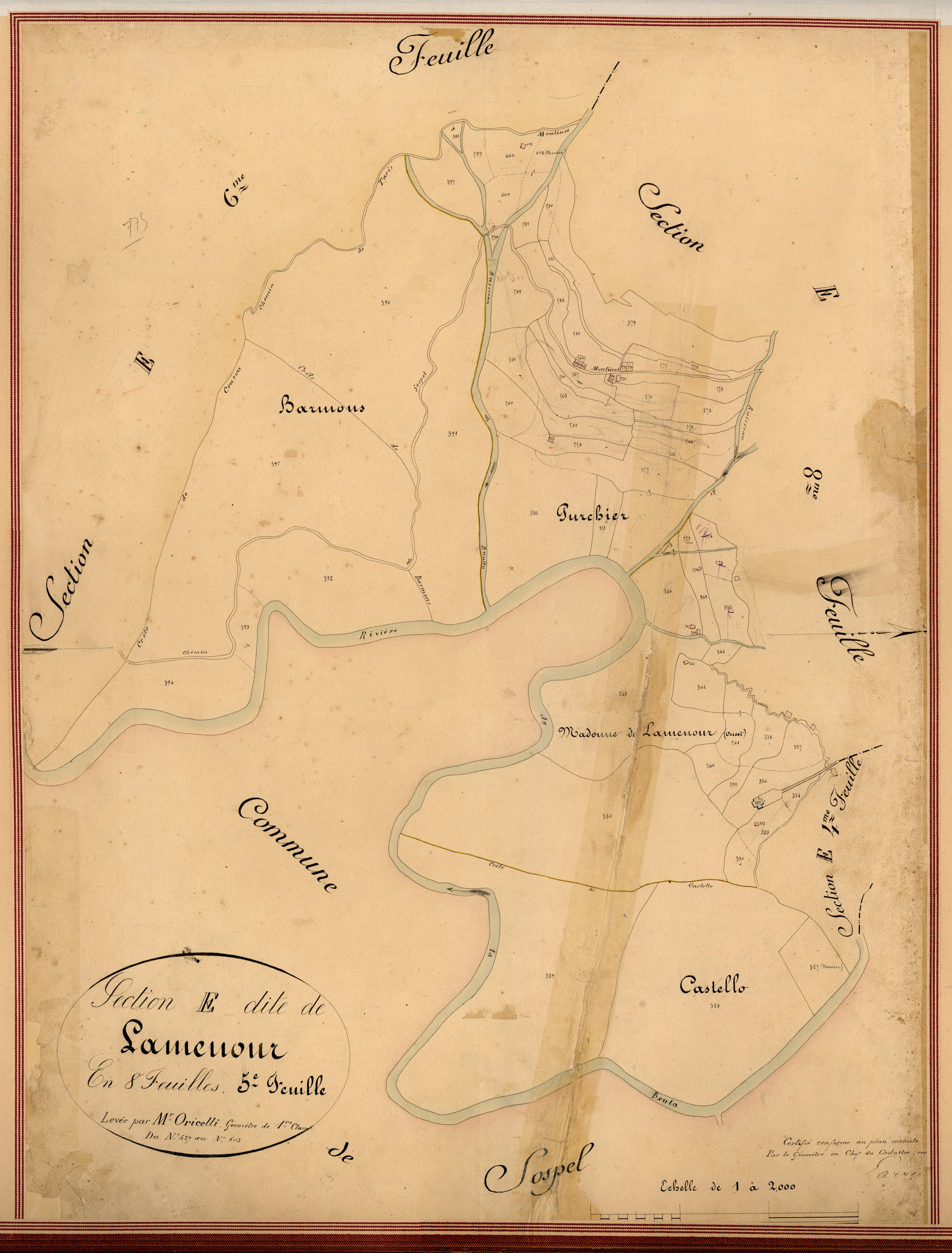 Lamenour. - Plan de section, E5