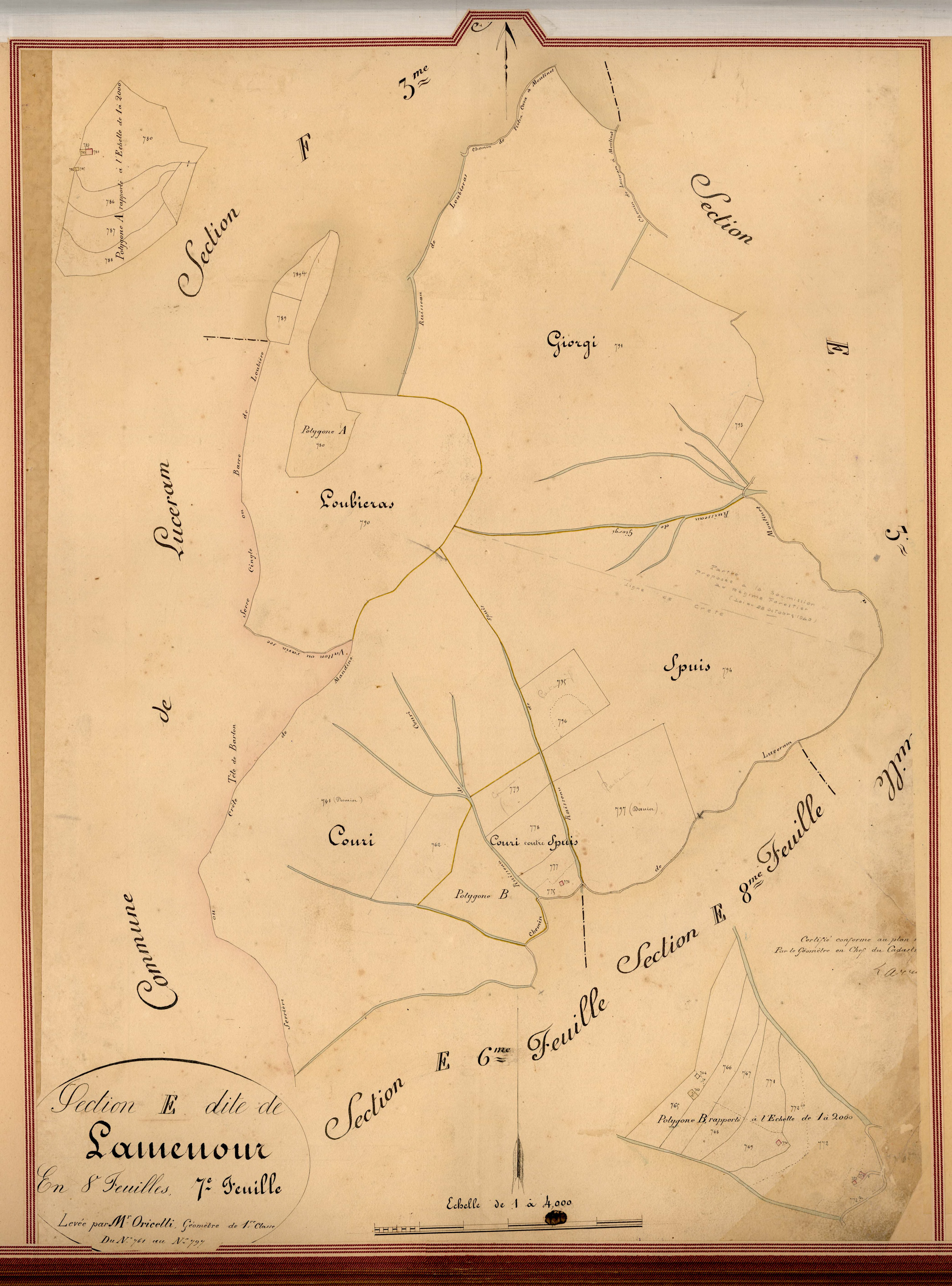 Lamenour. - Plan de section, E7