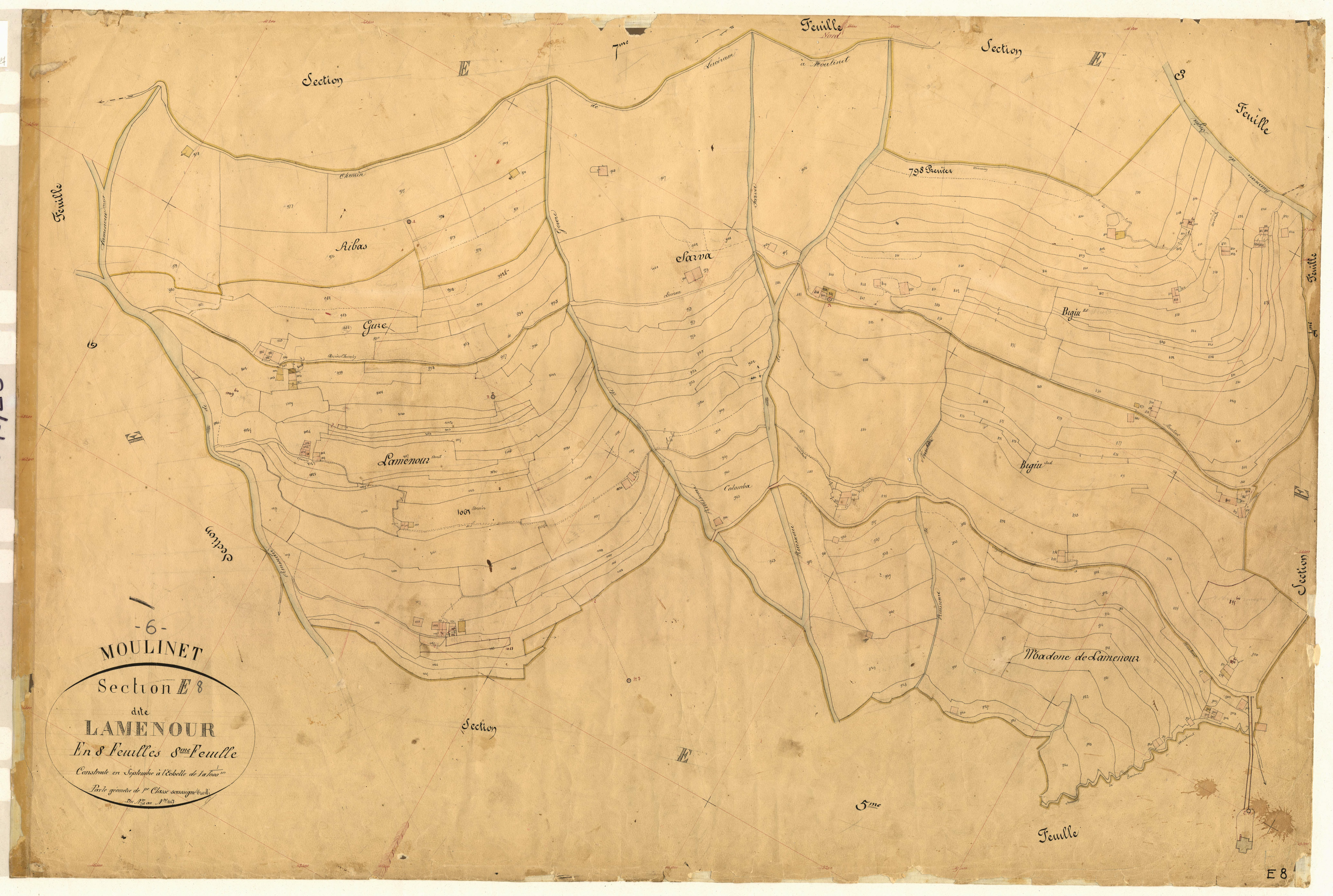 Lamenour. - Plan de section, E8